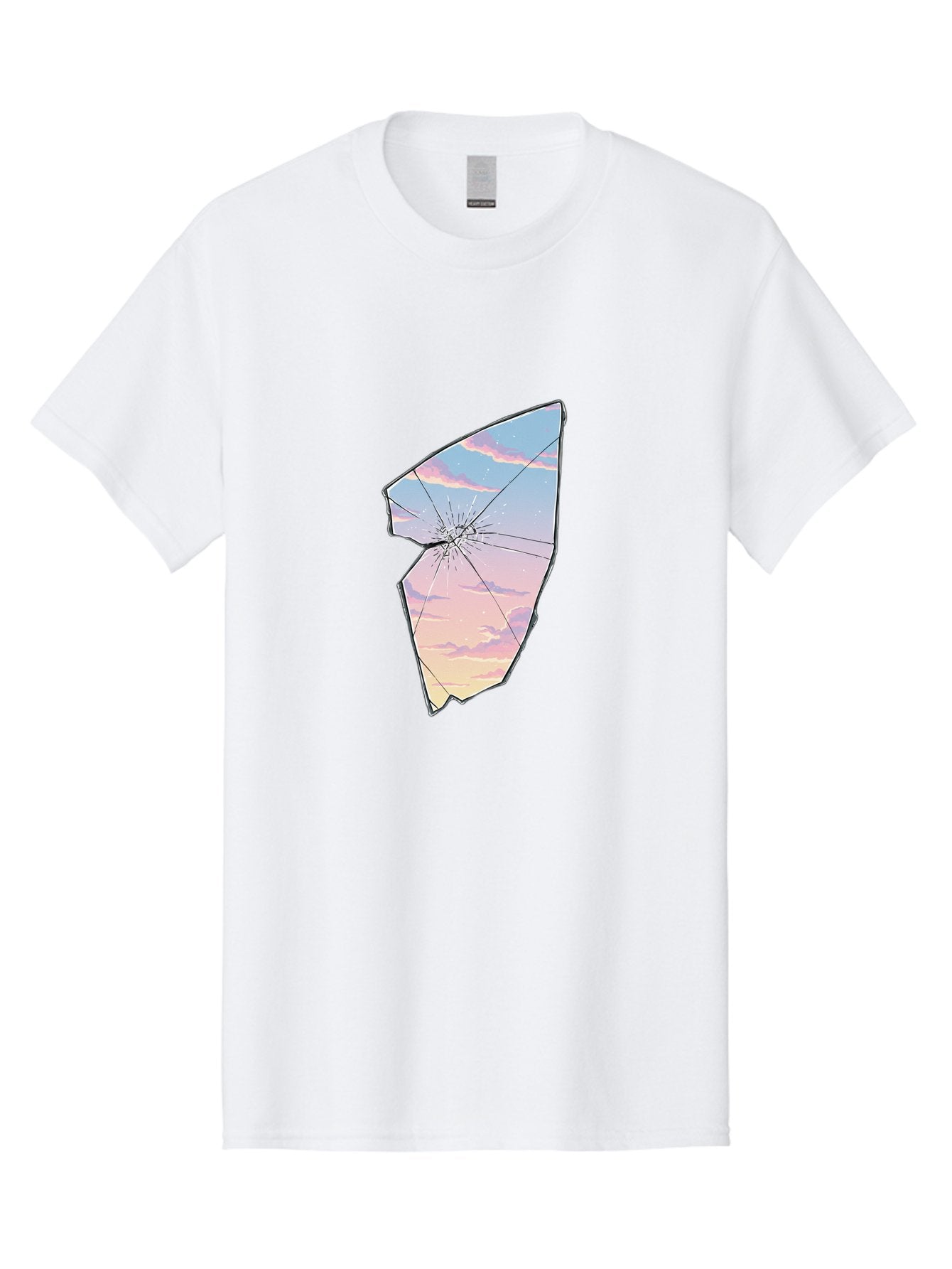 Broken-Glass-With-Sunset Men'S Graphic Tee, 100% Cotton, Comfortable Casual Summer Wear, Machine Washable, Vintage Camera, Old Camera, Antique Camera, Black Camera, Classic Photography, Photography Equipment, Nostalgic Device, Film Camera, Bak122 3