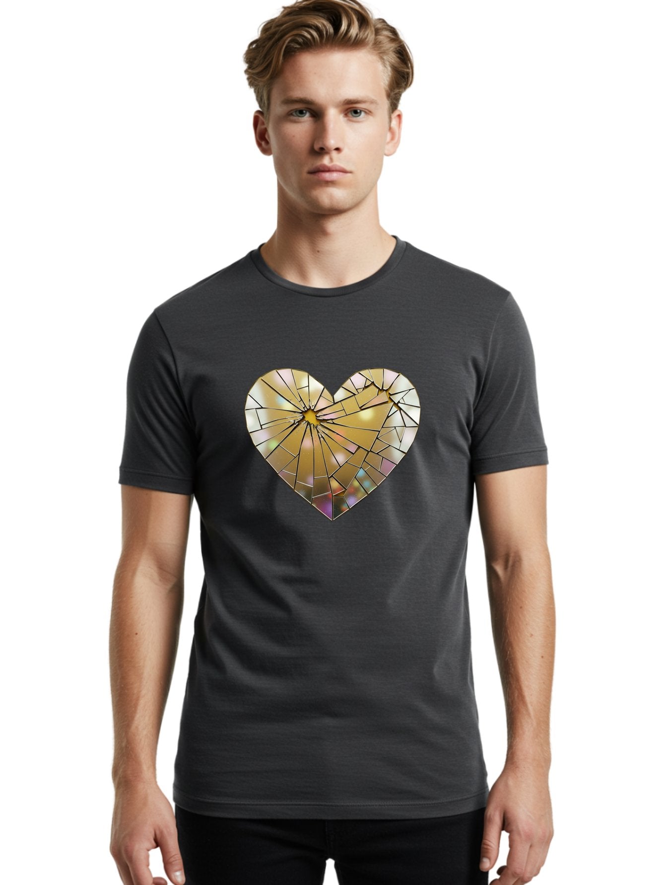 Broken-Heart-1 Men'S Graphic Tee, 100% Cotton, Comfortable Casual Summer Wear, Machine Washable, Vintage Camera, Old Camera, Antique Camera, Black Camera, Classic Photography, Photography Equipment, Nostalgic Device, Film Camera, Camera Art Bak124 26