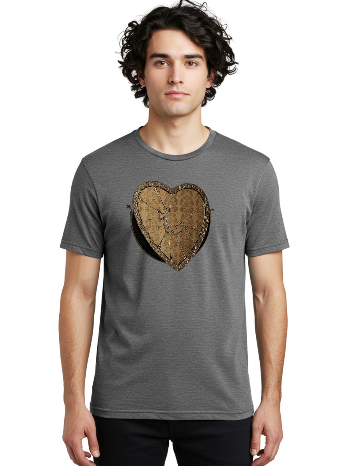 Broken-Heart-2 Men'S Graphic Tee, 100% Cotton, Comfortable Casual Summer Wear, Machine Washable, Vintage Camera, Old Camera, Antique Camera, Black Camera, Classic Photography, Photography Equipment, Nostalgic Device, Film Camera, Camera Art Bak125 22