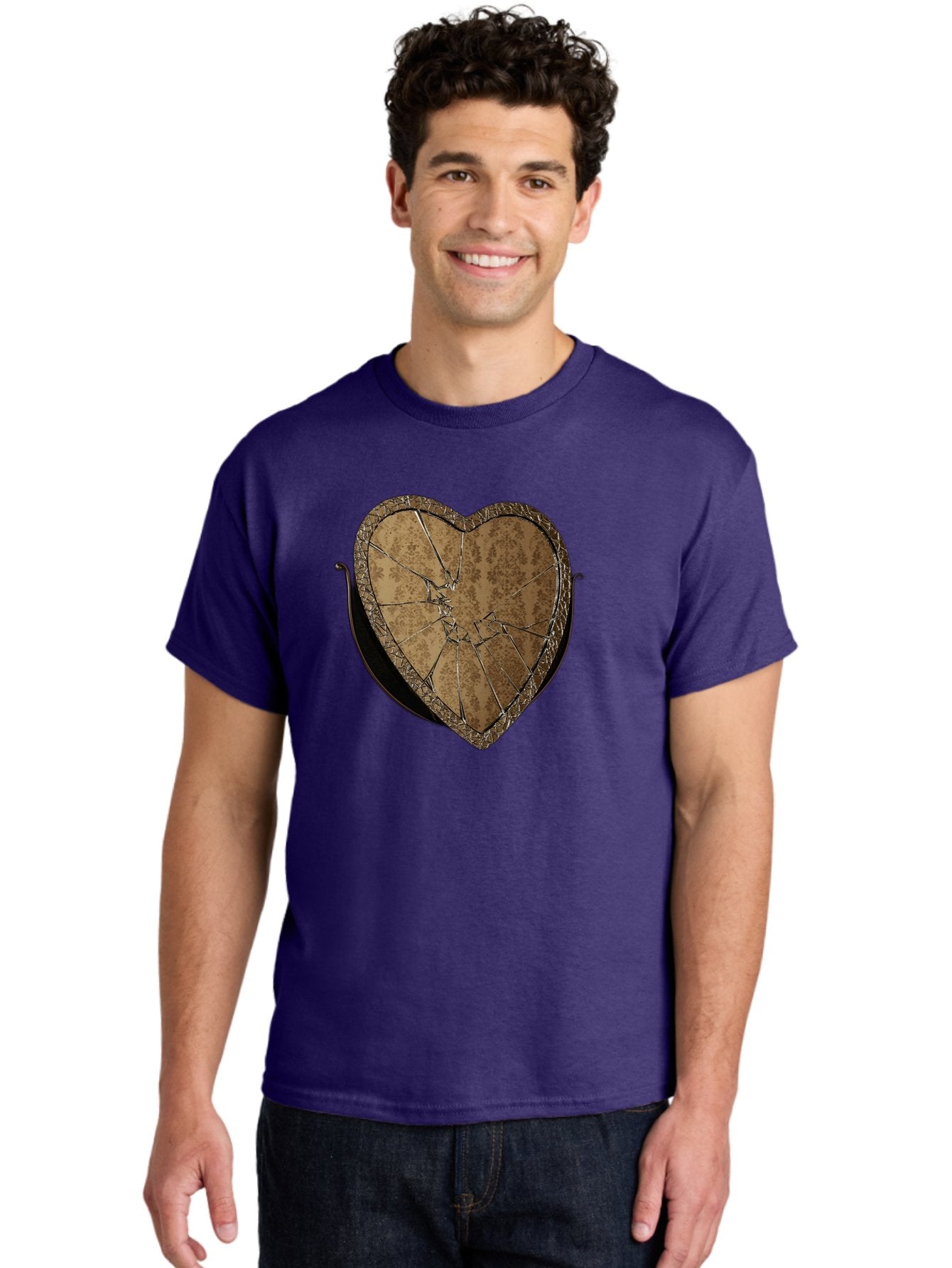 Broken-Heart-2 Men'S Graphic Tee, 100% Cotton, Comfortable Casual Summer Wear, Machine Washable, Vintage Camera, Old Camera, Antique Camera, Black Camera, Classic Photography, Photography Equipment, Nostalgic Device, Film Camera, Camera Art Bak125 24