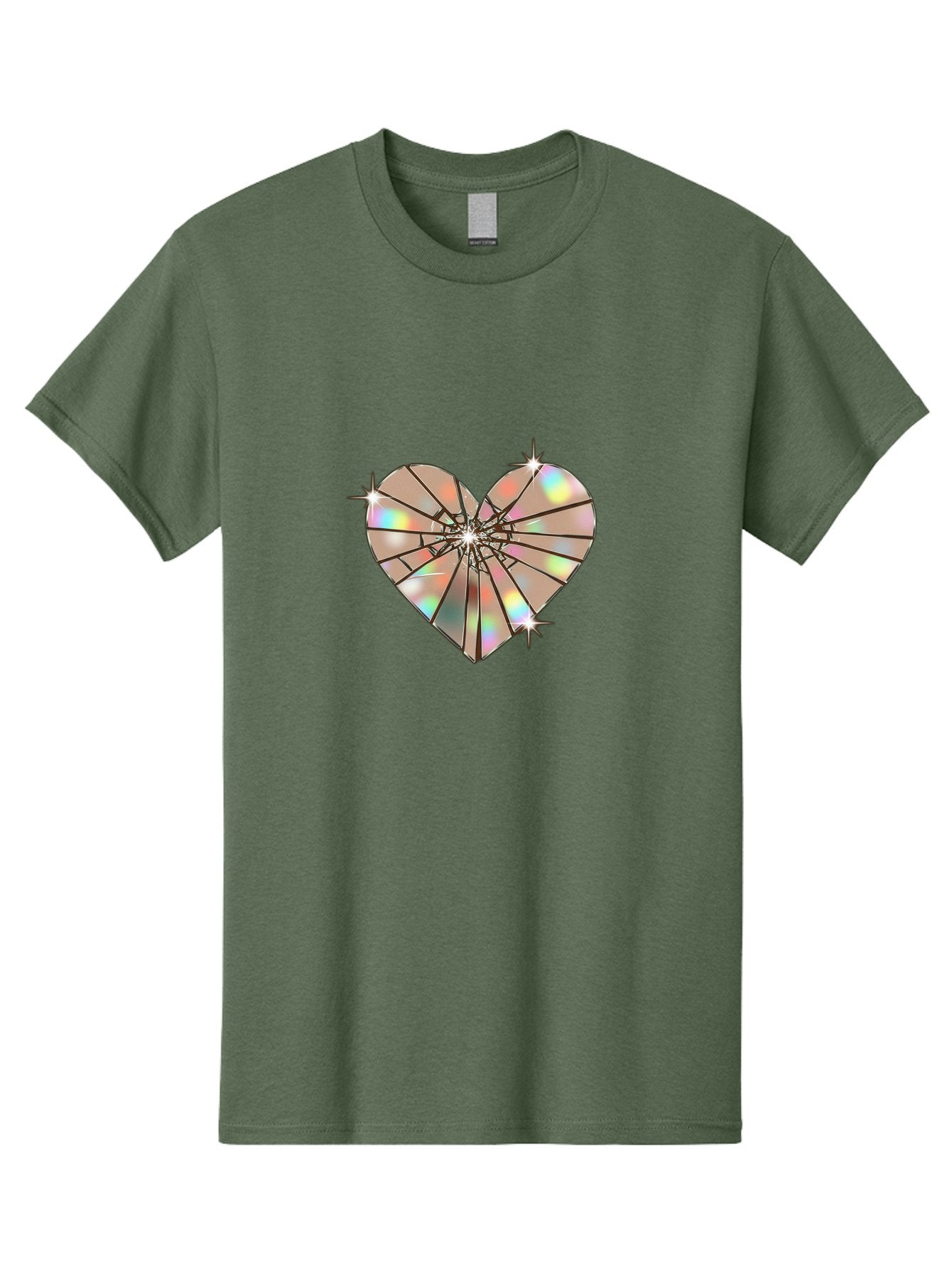 Broken-Holographic-Heart-1 Men'S Graphic Tee, 100% Cotton, Comfortable Casual Summer Wear, Machine Washable, Vintage Camera, Old Camera, Antique Camera, Black Camera, Classic Photography, Photography Equipment, Nostalgic Device, Film Camera, Bak127 8