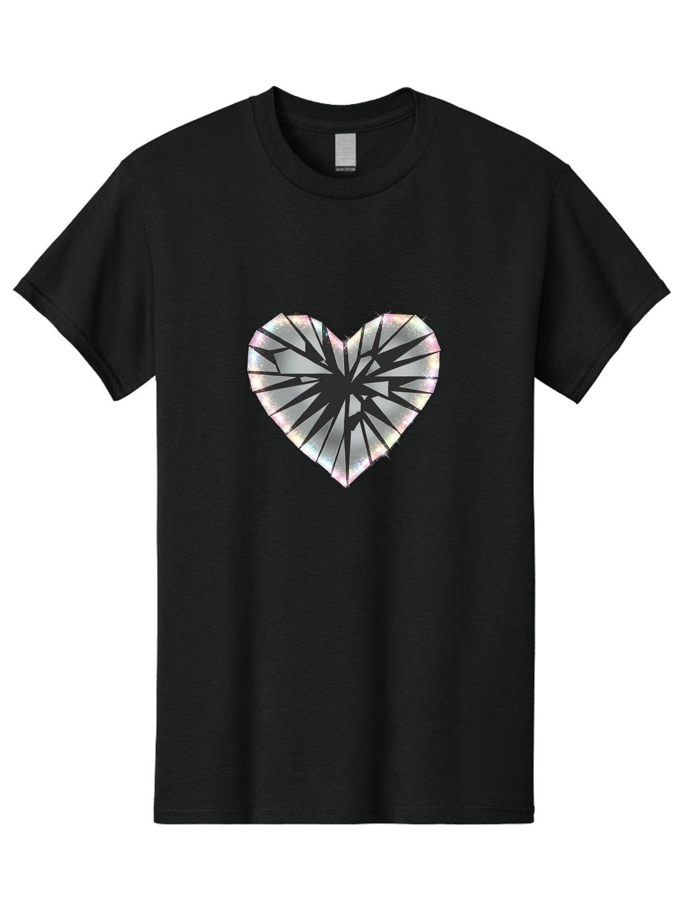 Broken-Holographic-Heart Men'S Graphic Tee, 100% Cotton, Comfortable Casual Summer Wear, Machine Washable, Vintage Camera, Old Camera, Antique Camera, Black Camera, Classic Photography, Photography Equipment, Nostalgic Device, Film Camera, Bak128 13