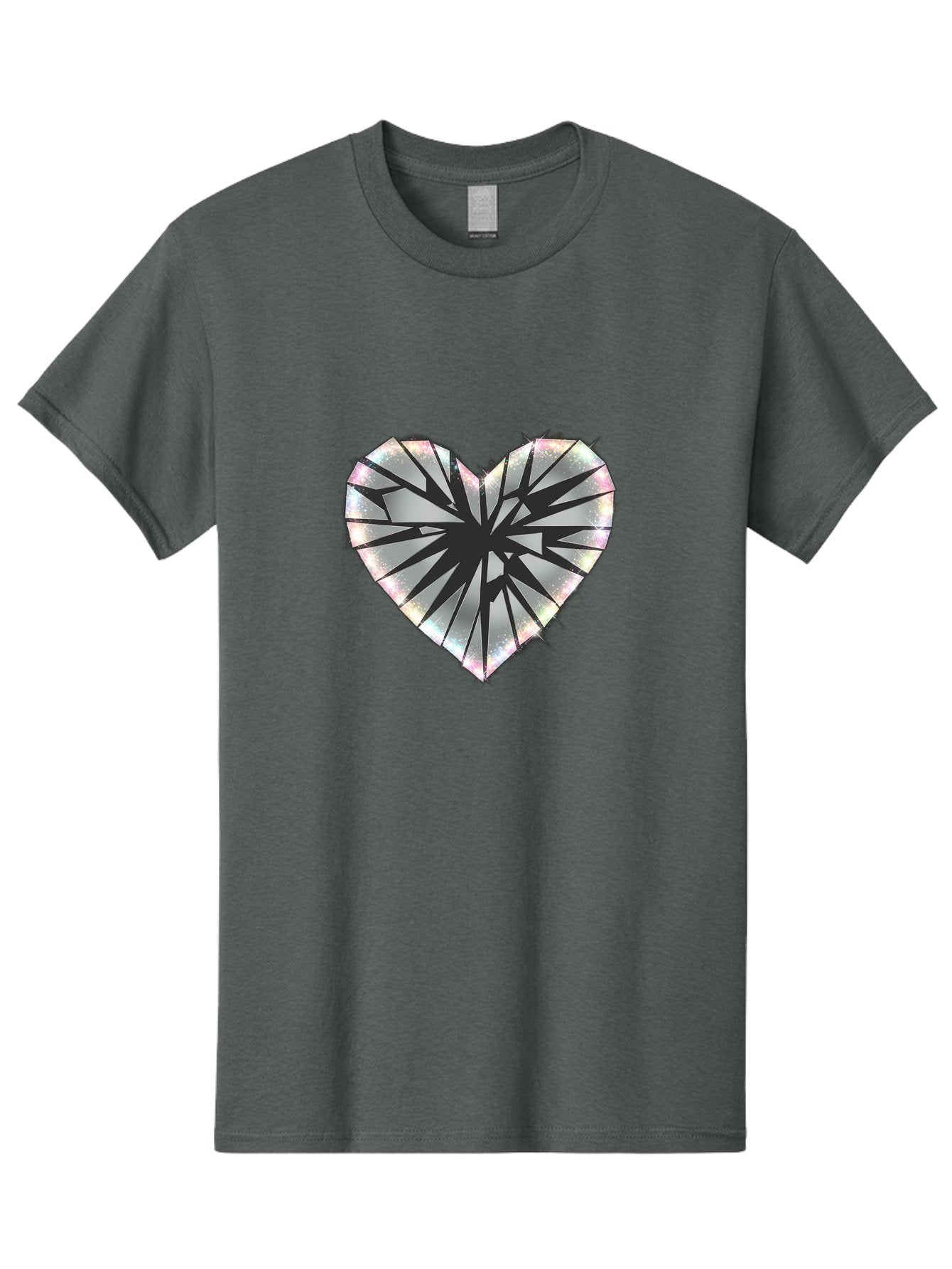 Broken-Holographic-Heart Men'S Graphic Tee, 100% Cotton, Comfortable Casual Summer Wear, Machine Washable, Vintage Camera, Old Camera, Antique Camera, Black Camera, Classic Photography, Photography Equipment, Nostalgic Device, Film Camera, Bak128 3