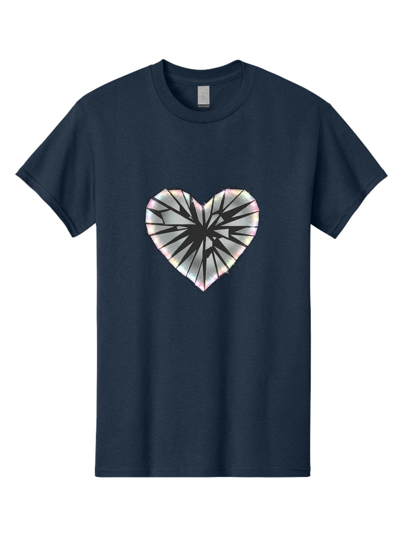Broken-Holographic-Heart Men'S Graphic Tee, 100% Cotton, Comfortable Casual Summer Wear, Machine Washable, Vintage Camera, Old Camera, Antique Camera, Black Camera, Classic Photography, Photography Equipment, Nostalgic Device, Film Camera, Bak128 11