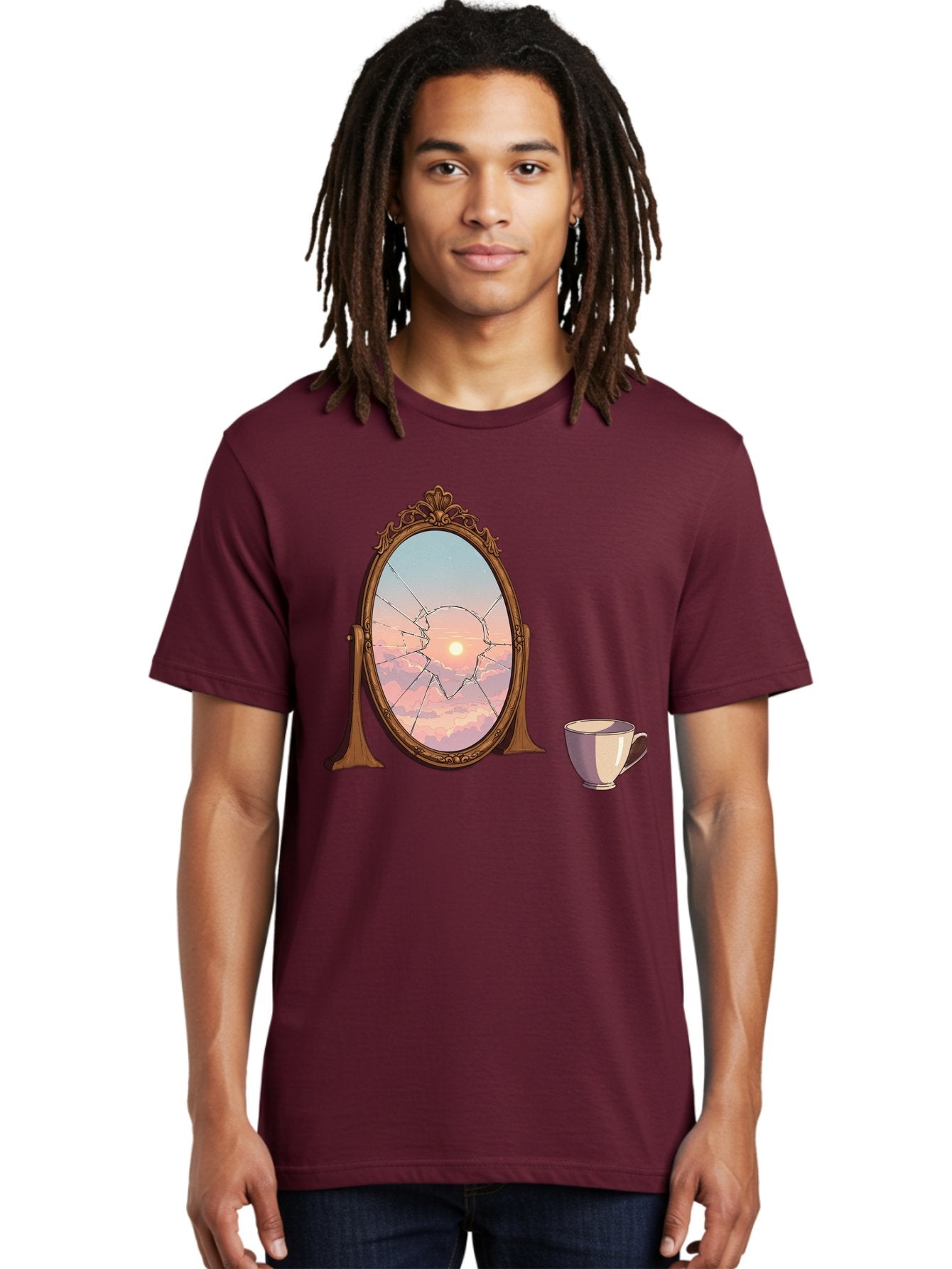 Broken-Mirror-1 Men'S Graphic Tee, 100% Cotton, Comfortable Casual Summer Wear, Machine Washable, Vintage Camera, Old Camera, Antique Camera, Black Camera, Classic Photography, Photography Equipment, Nostalgic Device, Film Camera, Camera Art Bak129 19