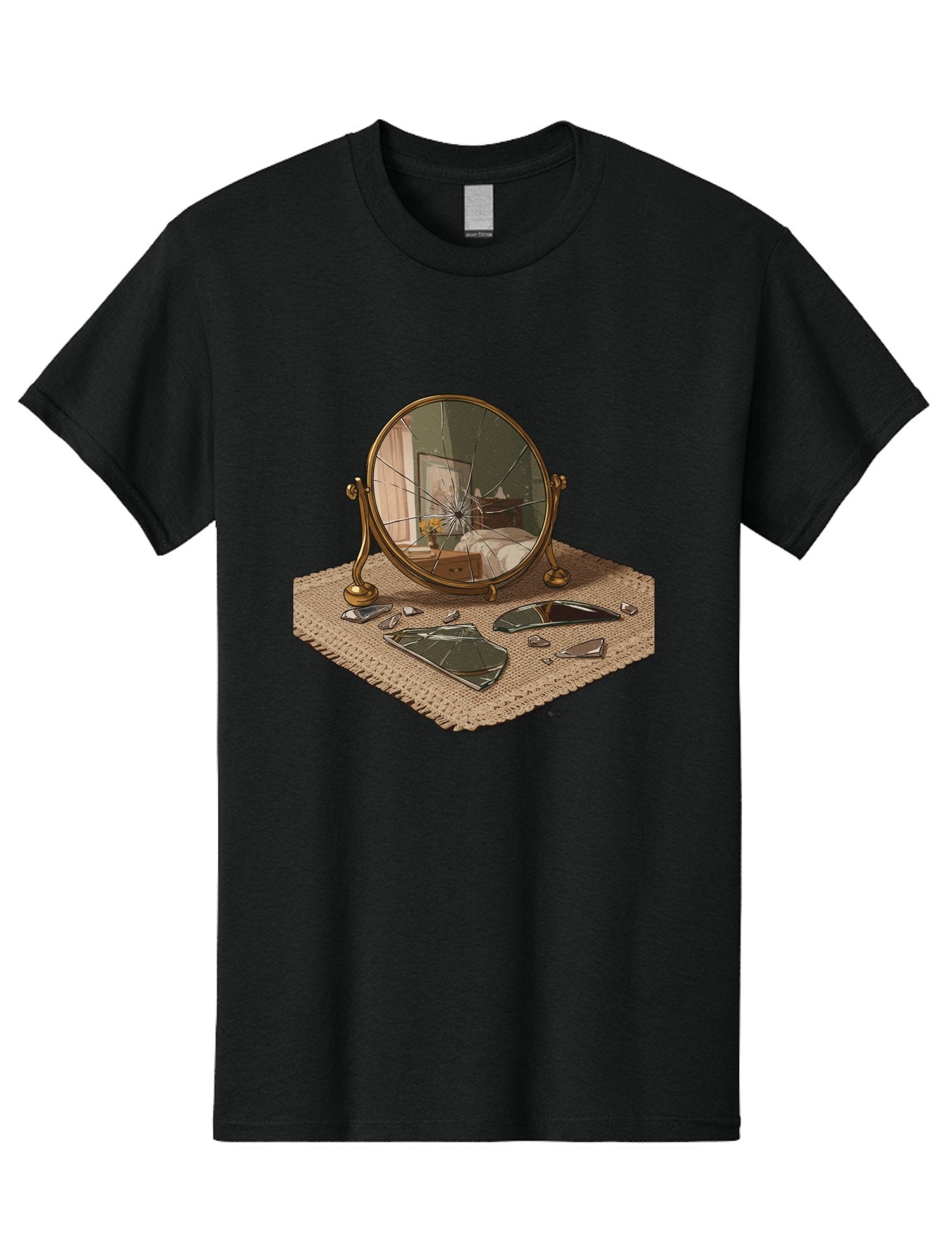 Broken-Mirror-3 Men'S Graphic Tee, 100% Cotton, Comfortable Casual Summer Wear, Machine Washable, Vintage Camera, Old Camera, Antique Camera, Black Camera, Classic Photography, Photography Equipment, Nostalgic Device, Film Camera, Camera Art Bak131 9