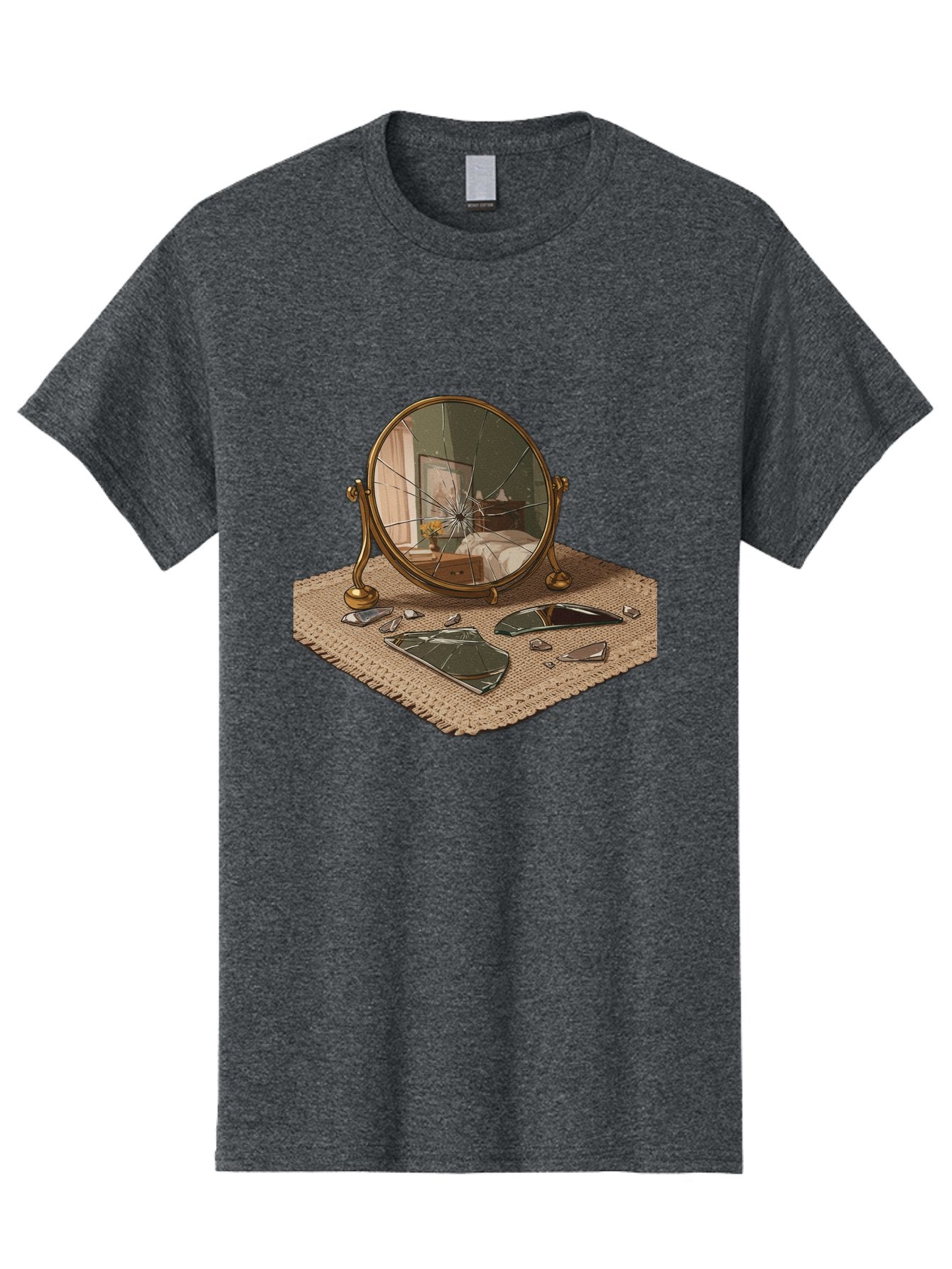 Broken-Mirror-3 Men'S Graphic Tee, 100% Cotton, Comfortable Casual Summer Wear, Machine Washable, Vintage Camera, Old Camera, Antique Camera, Black Camera, Classic Photography, Photography Equipment, Nostalgic Device, Film Camera, Camera Art Bak131 3