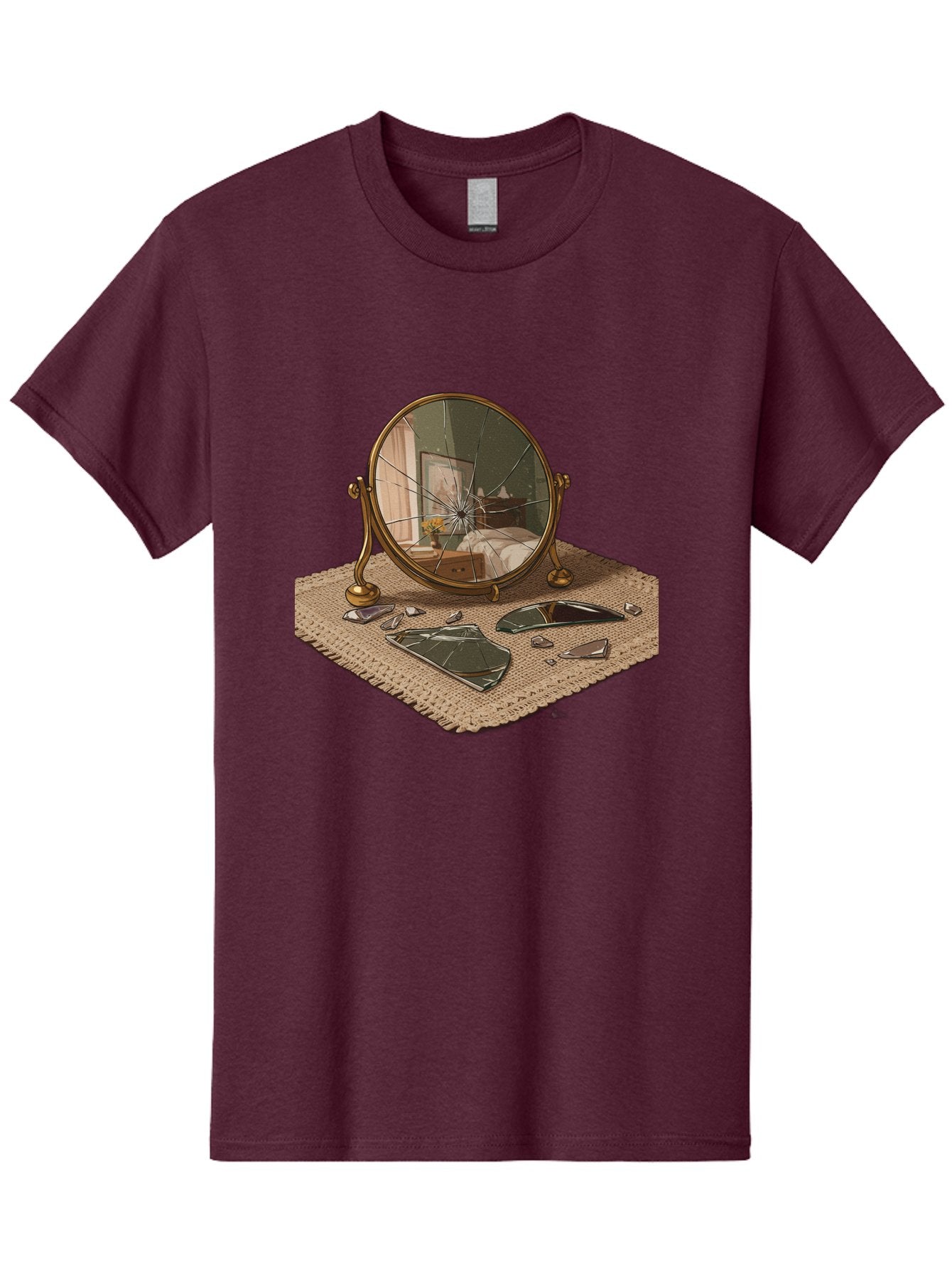 Broken-Mirror-3 Men'S Graphic Tee, 100% Cotton, Comfortable Casual Summer Wear, Machine Washable, Vintage Camera, Old Camera, Antique Camera, Black Camera, Classic Photography, Photography Equipment, Nostalgic Device, Film Camera, Camera Art Bak131 11