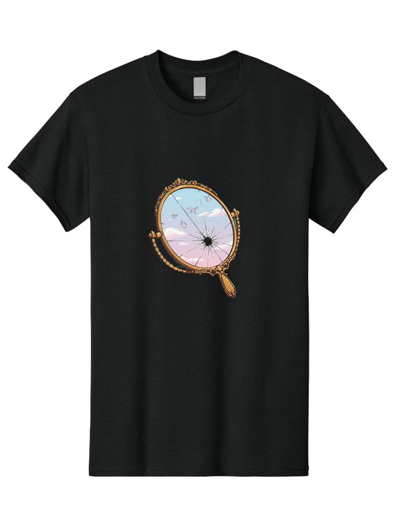 Broken-Mirror Men'S Graphic Tee, 100% Cotton, Comfortable Casual Summer Wear, Machine Washable, Vintage Camera, Old Camera, Antique Camera, Black Camera, Classic Photography, Photography Equipment, Nostalgic Device, Film Camera, Camera Art Bak137 3