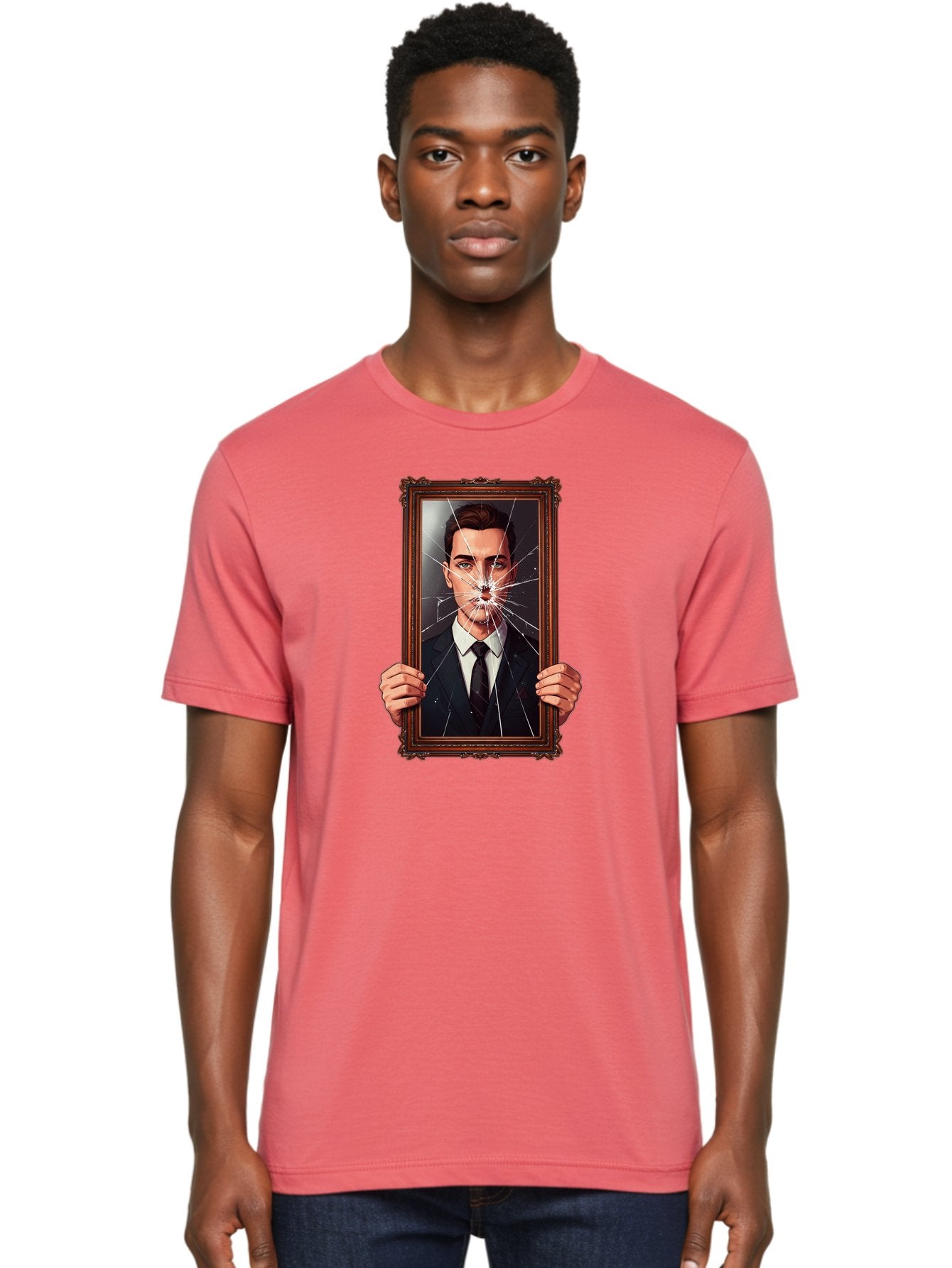 Broken-Portrait Men'S Graphic Tee, 100% Cotton, Comfortable Casual Summer Wear, Machine Washable, Vintage Camera, Old Camera, Antique Camera, Black Camera, Classic Photography, Photography Equipment, Nostalgic Device, Film Camera, Camera Art Bak138 26