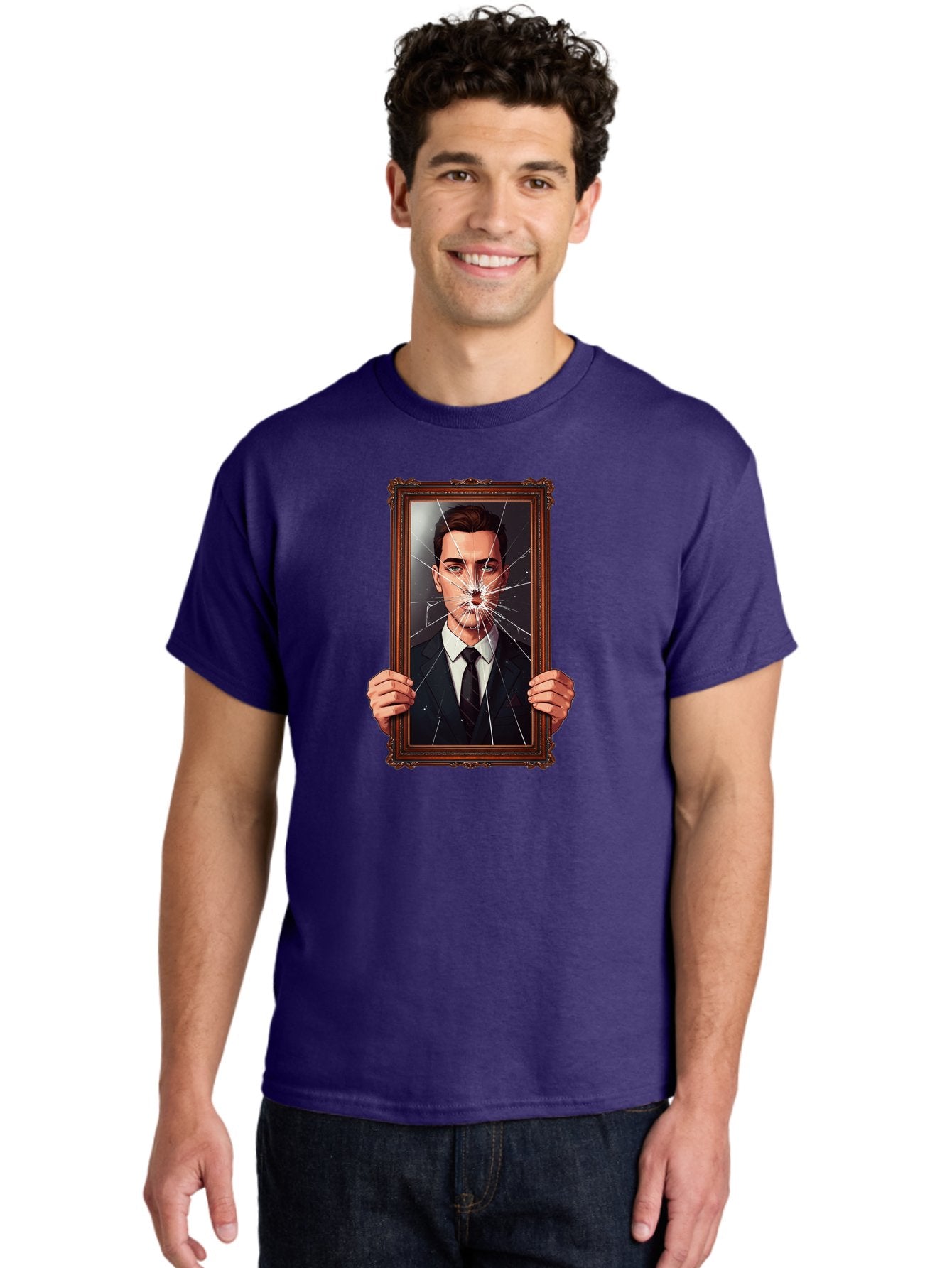 Broken-Portrait Men'S Graphic Tee, 100% Cotton, Comfortable Casual Summer Wear, Machine Washable, Vintage Camera, Old Camera, Antique Camera, Black Camera, Classic Photography, Photography Equipment, Nostalgic Device, Film Camera, Camera Art Bak138 24