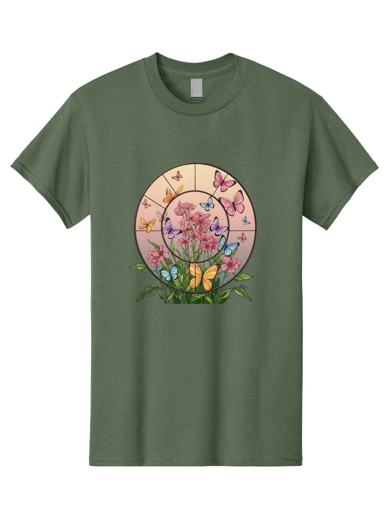 Butterflies-And-Flowers-1 Men'S Graphic Tee, 100% Cotton, Comfortable Casual Summer Wear, Machine Washable, Vintage Camera, Old Camera, Antique Camera, Black Camera, Classic Photography, Photography Equipment, Nostalgic Device, Film Camera, Bak151 8