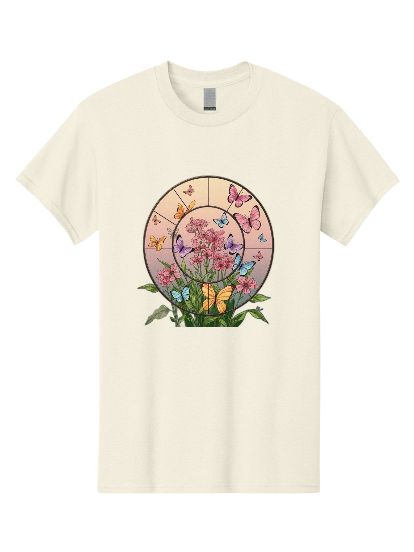 Butterflies-And-Flowers-1 Men'S Graphic Tee, 100% Cotton, Comfortable Casual Summer Wear, Machine Washable, Vintage Camera, Old Camera, Antique Camera, Black Camera, Classic Photography, Photography Equipment, Nostalgic Device, Film Camera, Bak151