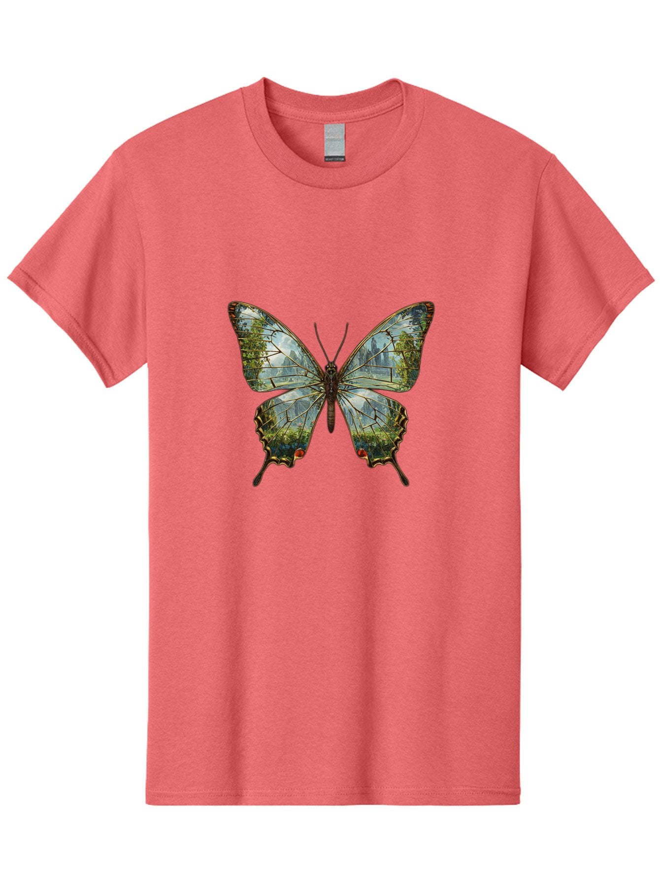 Butterfly-Cityscape Men'S Graphic Tee, 100% Cotton, Comfortable Casual Summer Wear, Machine Washable, Vintage Camera, Old Camera, Antique Camera, Black Camera, Classic Photography, Photography Equipment, Nostalgic Device, Film Camera, Bak160 3
