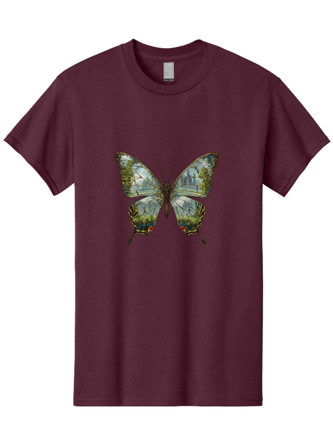 Butterfly-Cityscape Men'S Graphic Tee, 100% Cotton, Comfortable Casual Summer Wear, Machine Washable, Vintage Camera, Old Camera, Antique Camera, Black Camera, Classic Photography, Photography Equipment, Nostalgic Device, Film Camera, Bak160 12