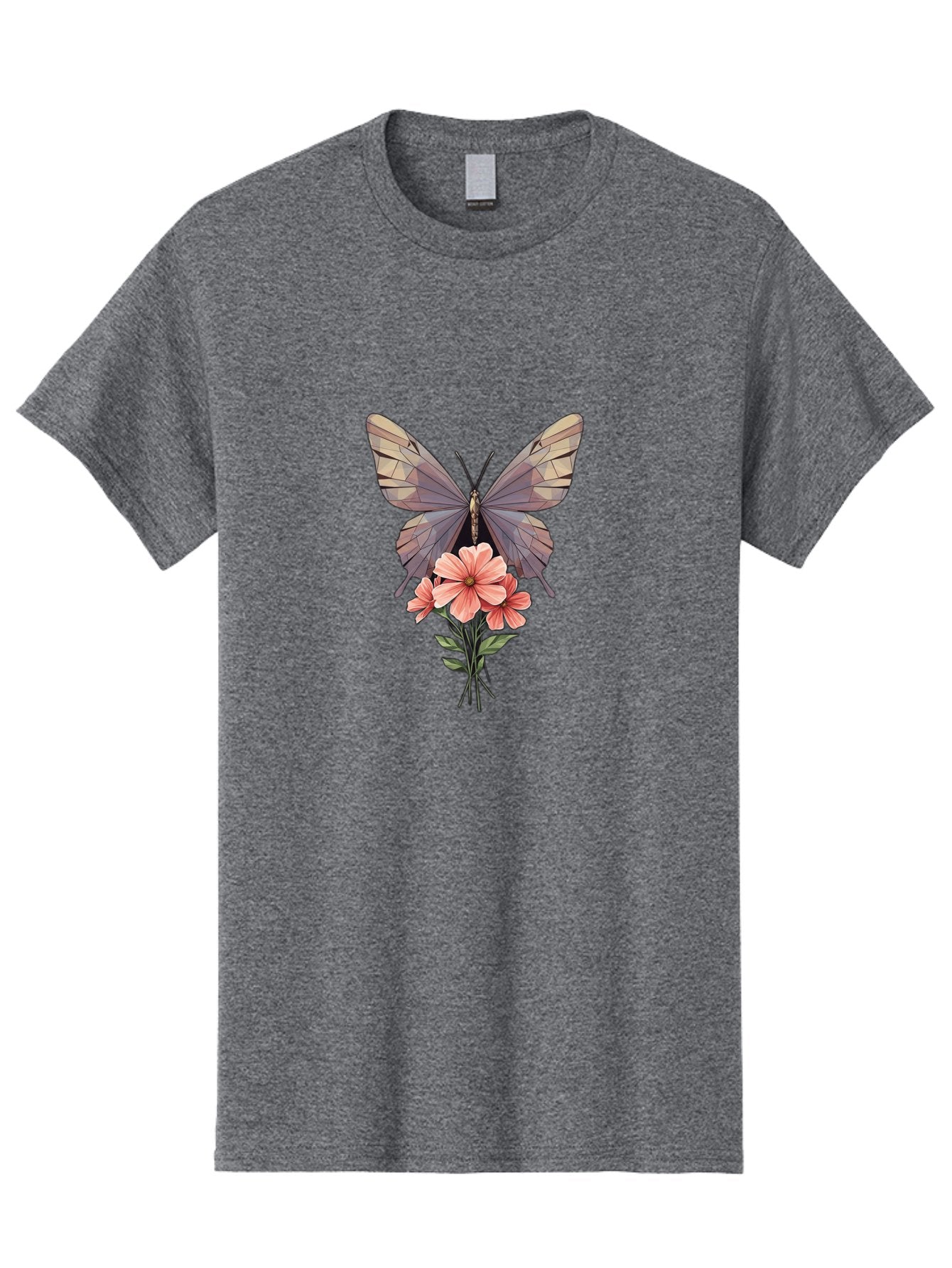 Butterfly-With-Flowers Men'S Graphic Tee, 100% Cotton, Comfortable Casual Summer Wear, Machine Washable, Vintage Camera, Old Camera, Antique Camera, Black Camera, Classic Photography, Photography Equipment, Nostalgic Device, Film Camera, Bak164 7