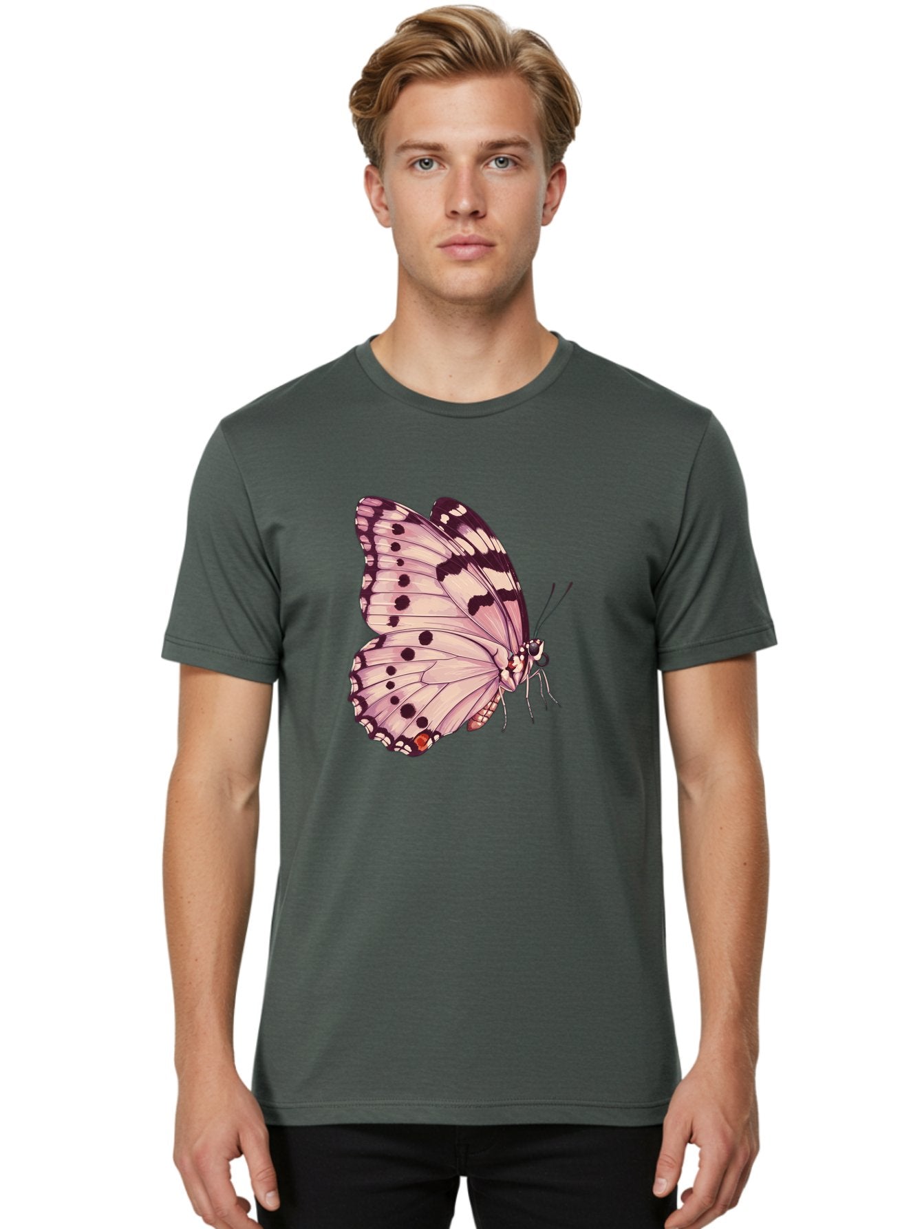 Butterfly Men'S Graphic Tee, 100% Cotton, Comfortable Casual Summer Wear, Machine Washable, Vintage Camera, Old Camera, Antique Camera, Black Camera, Classic Photography, Photography Equipment, Nostalgic Device, Film Camera, Camera Art Bak165 27