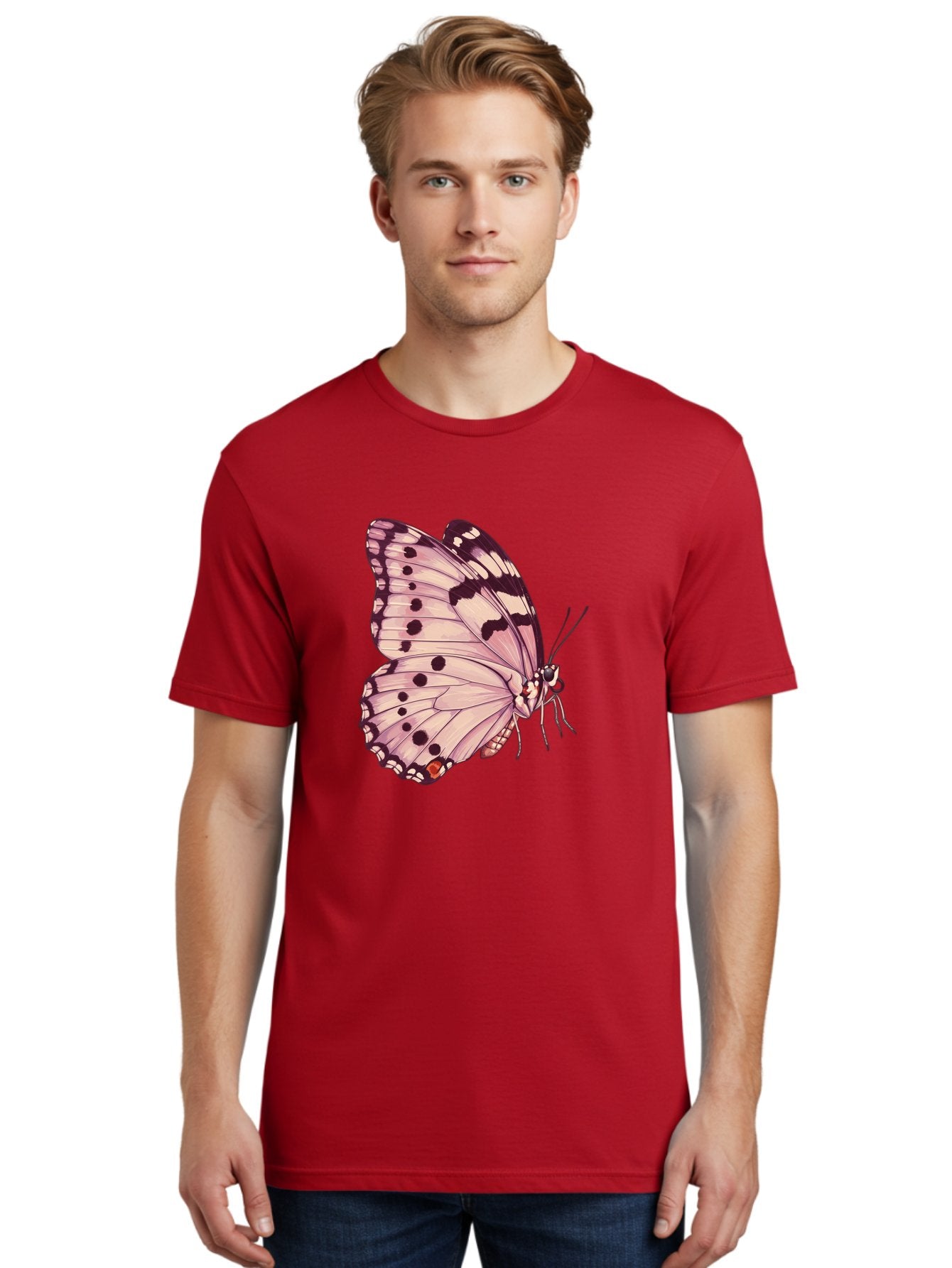 Butterfly Men'S Graphic Tee, 100% Cotton, Comfortable Casual Summer Wear, Machine Washable, Vintage Camera, Old Camera, Antique Camera, Black Camera, Classic Photography, Photography Equipment, Nostalgic Device, Film Camera, Camera Art Bak165 28