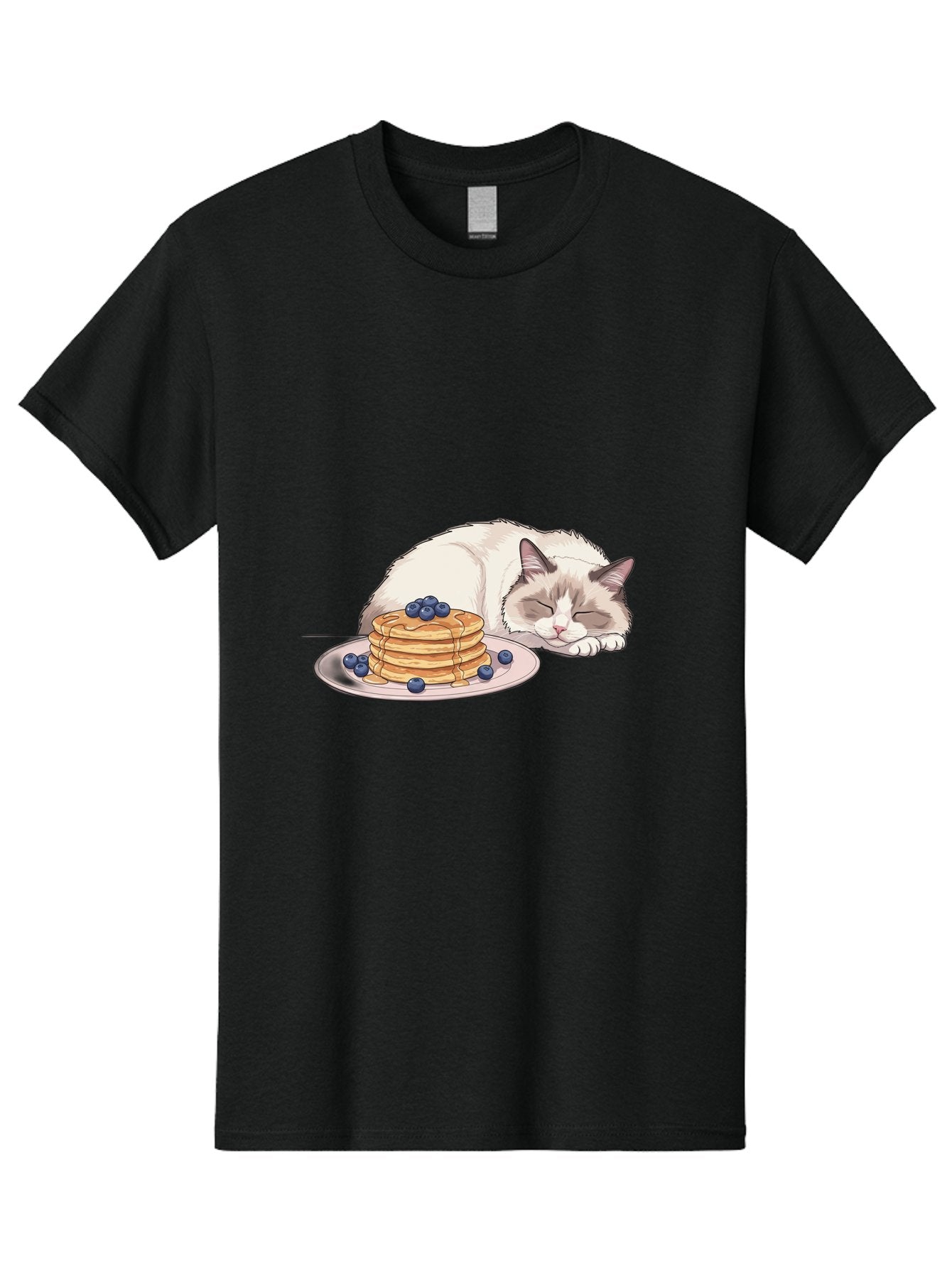 Cat-And-Pancakes-2 Men'S Graphic Tee, 100% Cotton, Comfortable Casual Summer Wear, Machine Washable, Vintage Camera, Old Camera, Antique Camera, Black Camera, Classic Photography, Photography Equipment, Nostalgic Device, Film Camera, Bak185 4