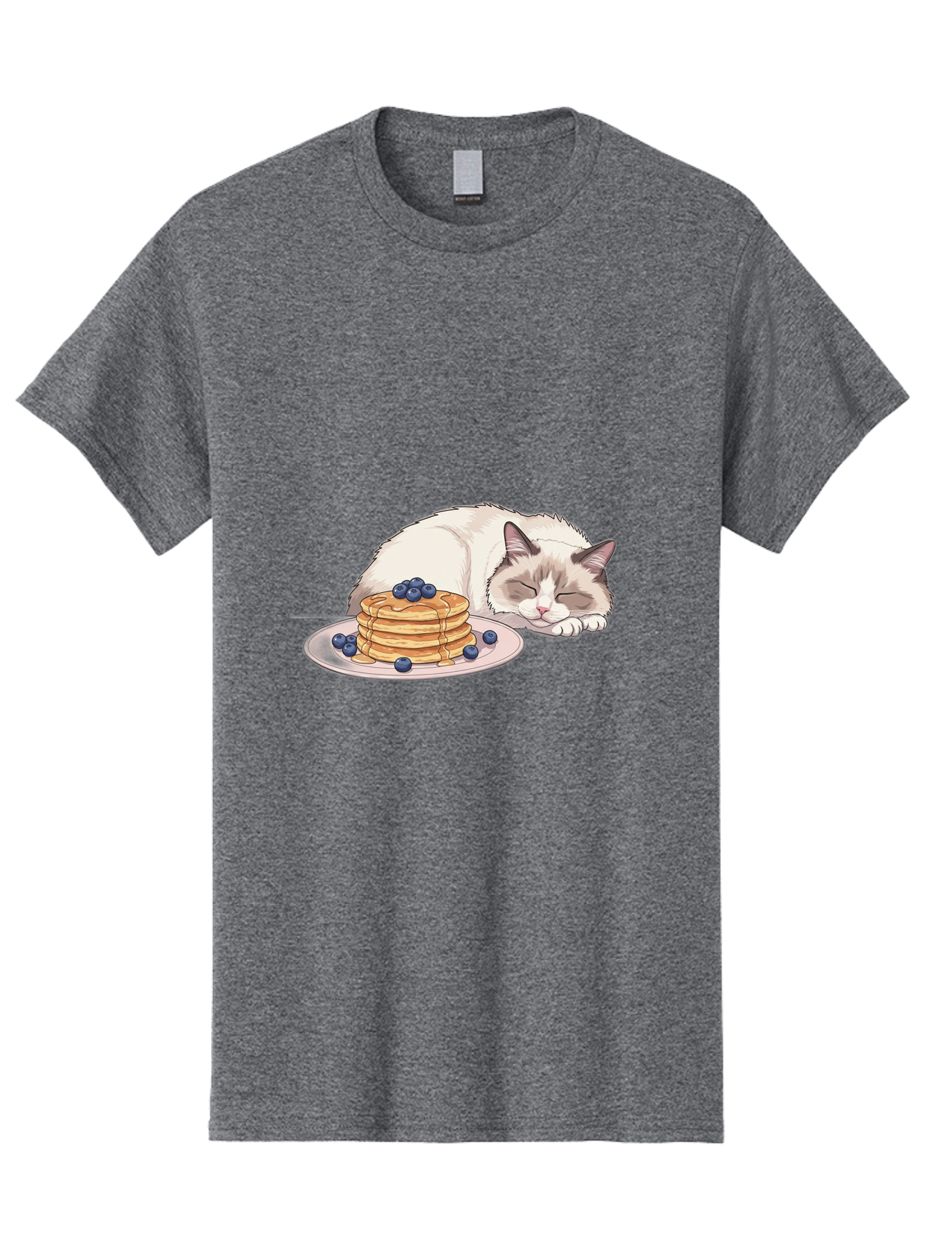 Cat-And-Pancakes-2 Men'S Graphic Tee, 100% Cotton, Comfortable Casual Summer Wear, Machine Washable, Vintage Camera, Old Camera, Antique Camera, Black Camera, Classic Photography, Photography Equipment, Nostalgic Device, Film Camera, Bak185