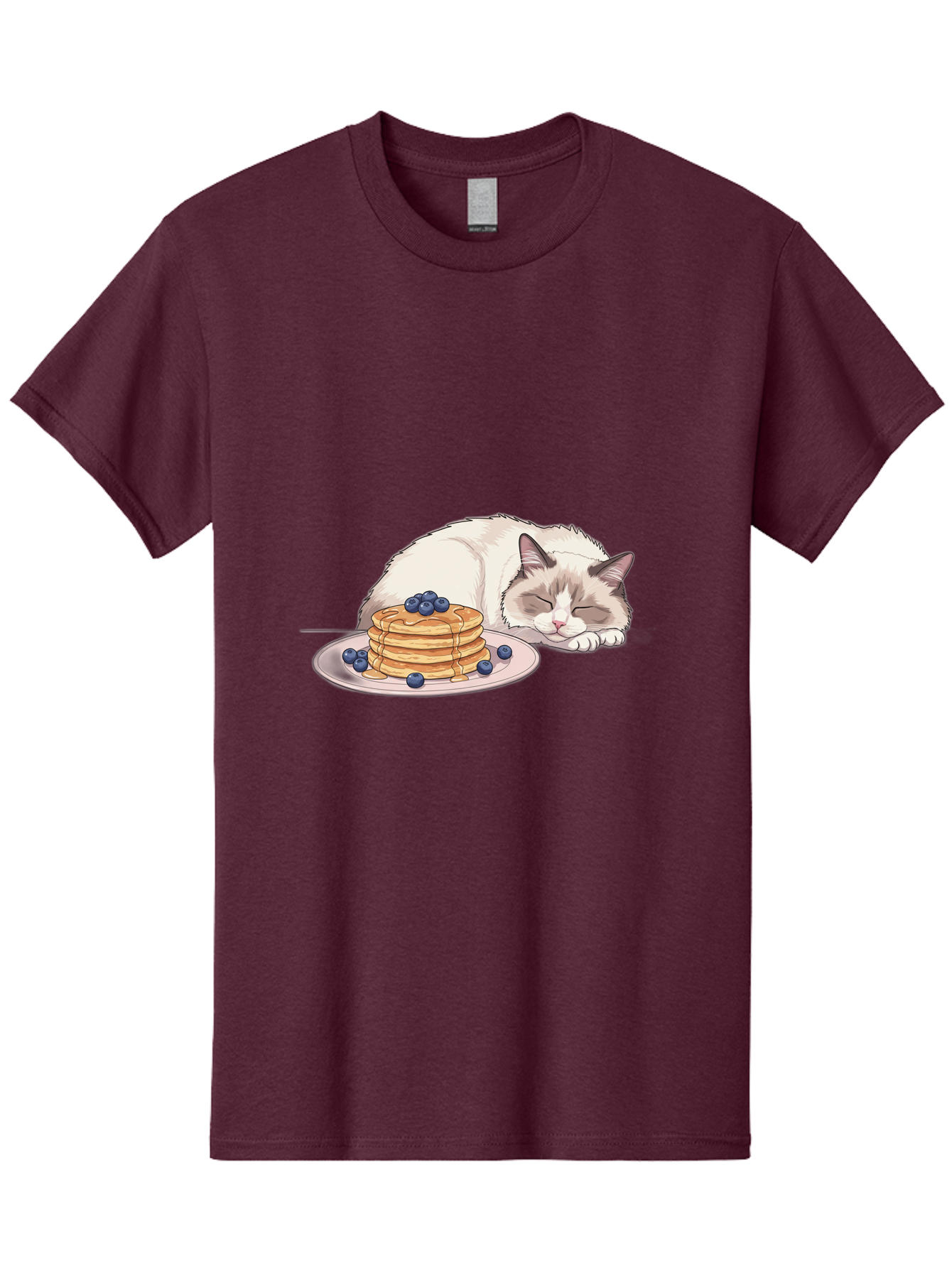Cat-And-Pancakes-2 Men'S Graphic Tee, 100% Cotton, Comfortable Casual Summer Wear, Machine Washable, Vintage Camera, Old Camera, Antique Camera, Black Camera, Classic Photography, Photography Equipment, Nostalgic Device, Film Camera, Bak185