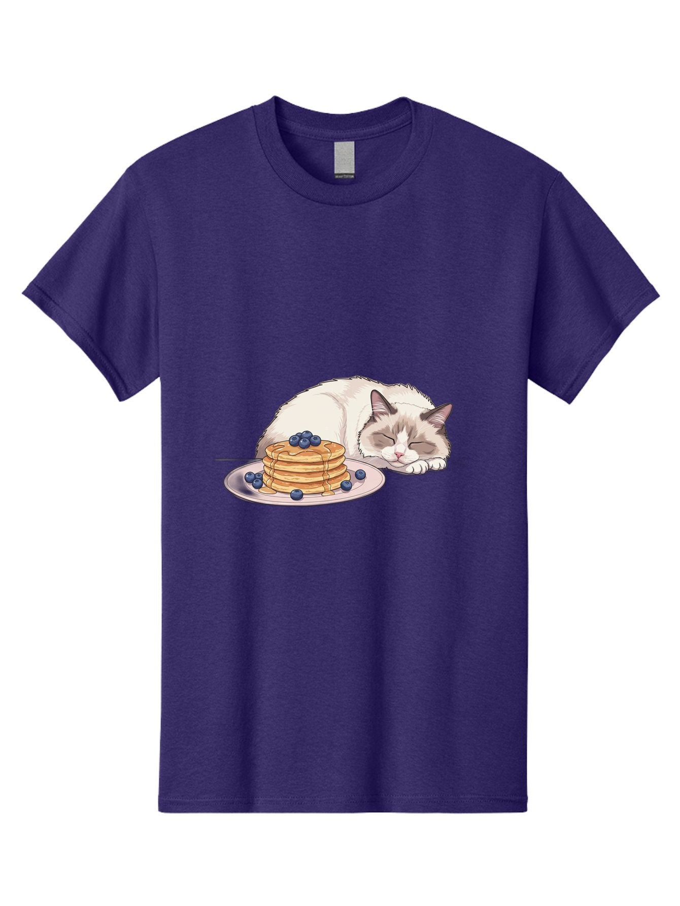 Cat-And-Pancakes-2 Men'S Graphic Tee, 100% Cotton, Comfortable Casual Summer Wear, Machine Washable, Vintage Camera, Old Camera, Antique Camera, Black Camera, Classic Photography, Photography Equipment, Nostalgic Device, Film Camera, Bak185
