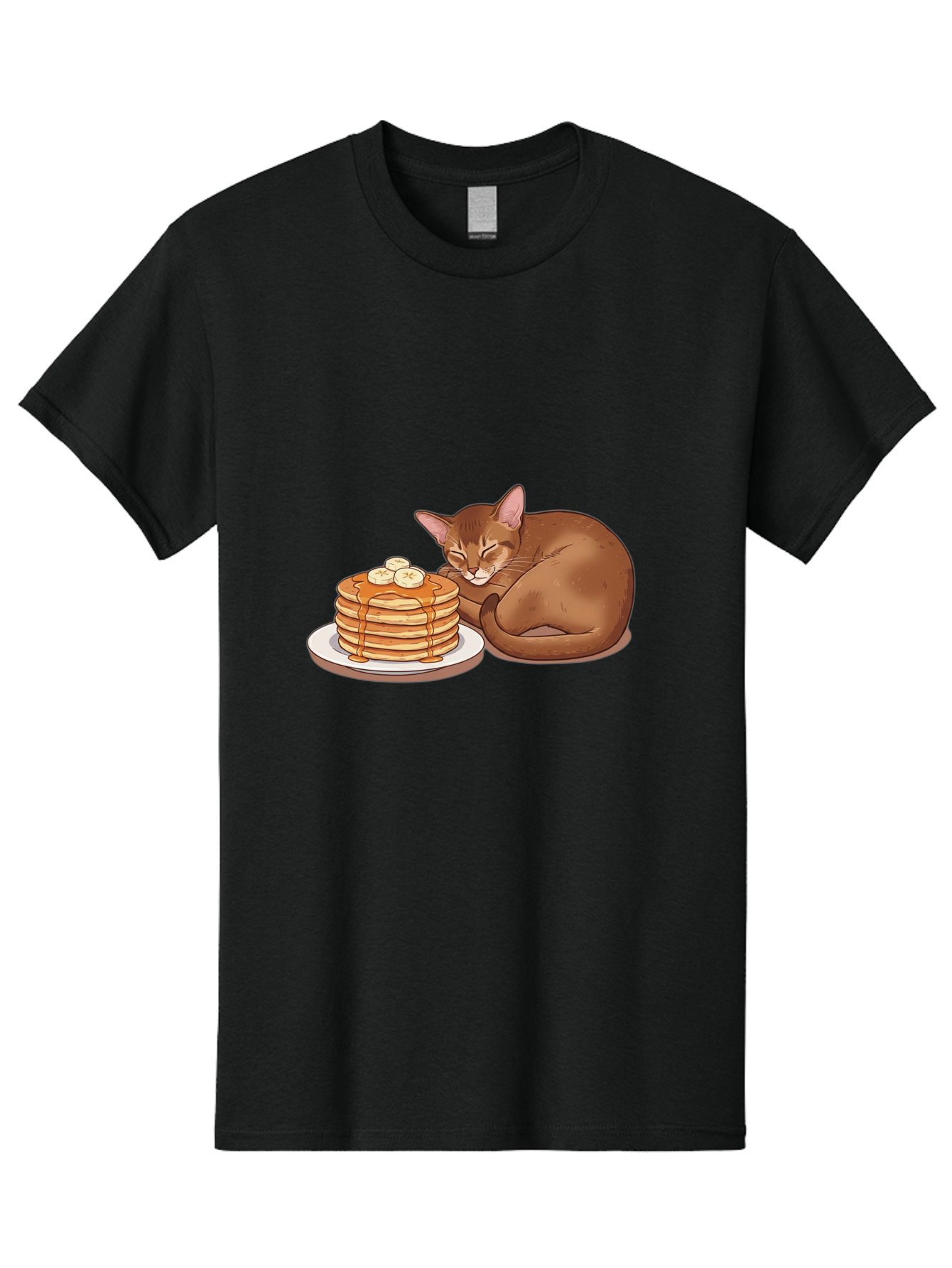 Cat-And-Pancakes-3 Men'S Graphic Tee, 100% Cotton, Comfortable Casual Summer Wear, Machine Washable, Vintage Camera, Old Camera, Antique Camera, Black Camera, Classic Photography, Photography Equipment, Nostalgic Device, Film Camera, Bak186