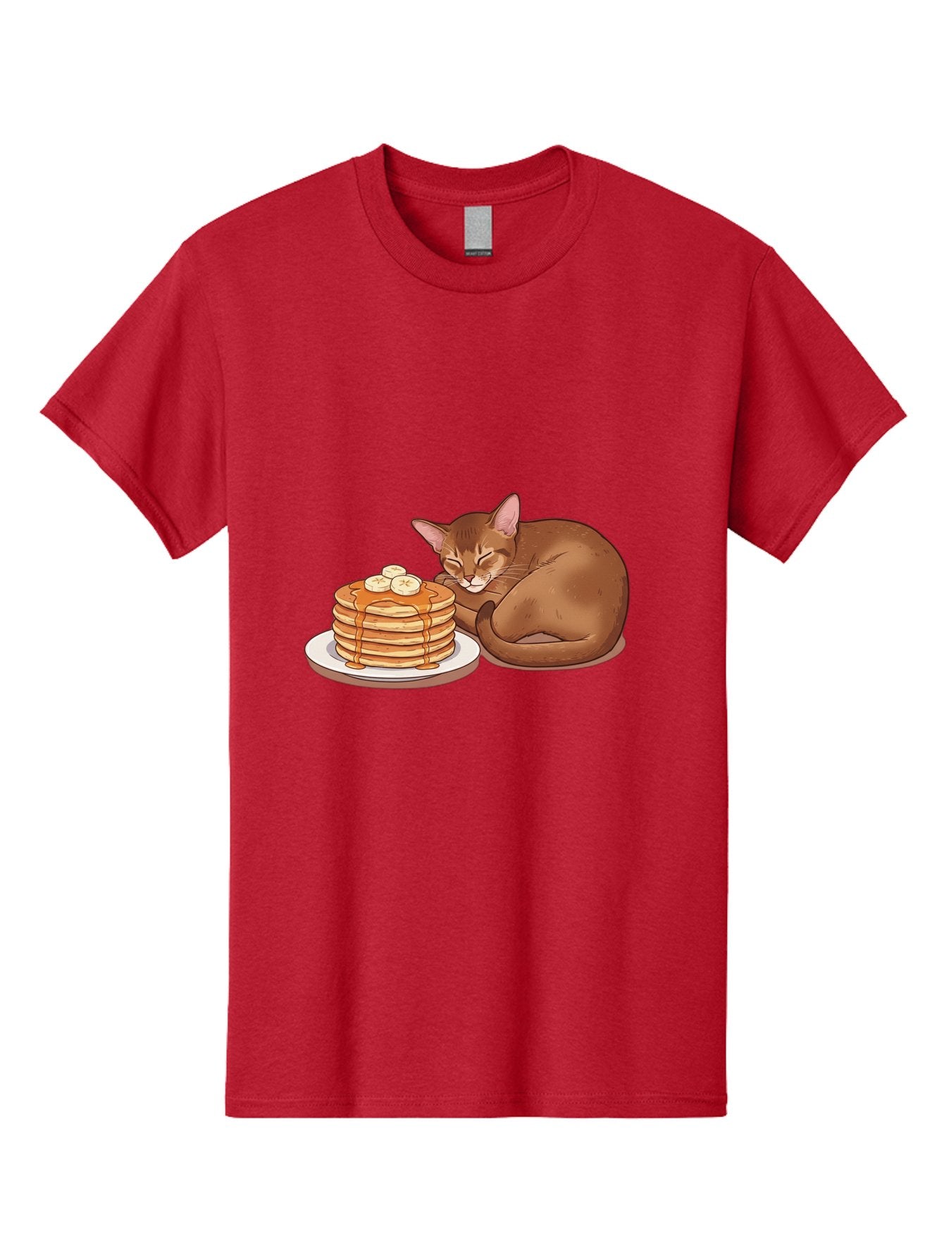 Cat-And-Pancakes-3 Men'S Graphic Tee, 100% Cotton, Comfortable Casual Summer Wear, Machine Washable, Vintage Camera, Old Camera, Antique Camera, Black Camera, Classic Photography, Photography Equipment, Nostalgic Device, Film Camera, Bak186