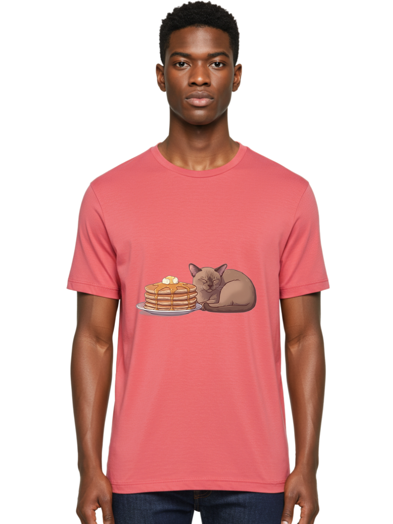 Cat-And-Pancakes-4 Men'S Graphic Tee, 100% Cotton, Comfortable Casual Summer Wear, Machine Washable, Vintage Camera, Old Camera, Antique Camera, Black Camera, Classic Photography, Photography Equipment, Nostalgic Device, Film Camera, Bak187 19