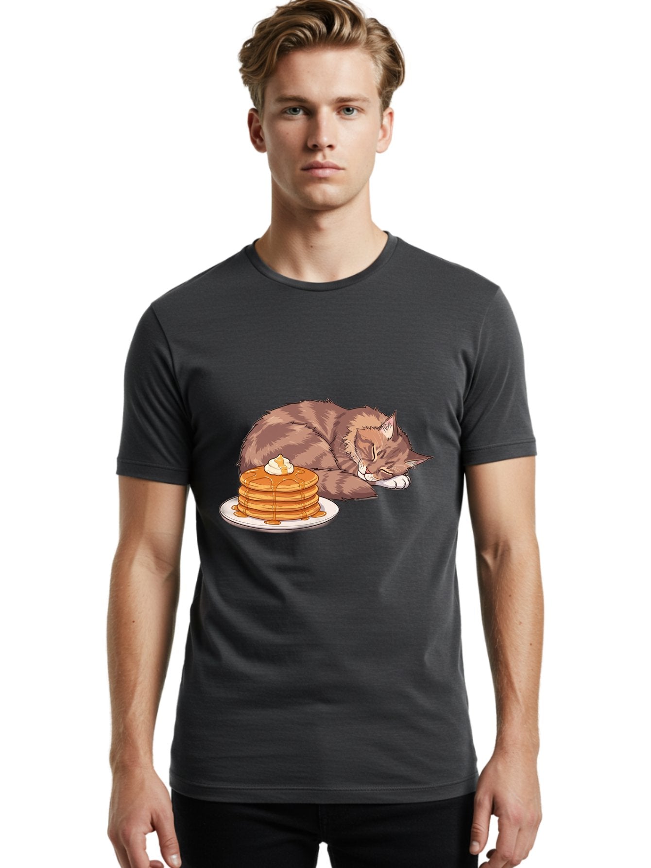 Cat-And-Pancakes Men'S Graphic Tee, 100% Cotton, Comfortable Casual Summer Wear, Machine Washable, Vintage Camera, Old Camera, Antique Camera, Black Camera, Classic Photography, Photography Equipment, Nostalgic Device, Film Camera, Camera Art Bak188 20