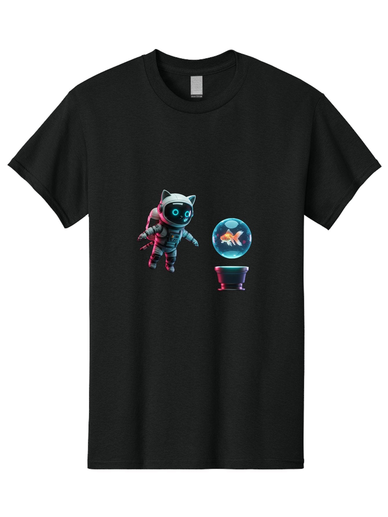 Cat-Astronaut-1 Men'S Graphic Tee, 100% Cotton, Comfortable Casual Summer Wear, Machine Washable, Vintage Camera, Old Camera, Antique Camera, Black Camera, Classic Photography, Photography Equipment, Nostalgic Device, Film Camera, Camera Art Bak189 5