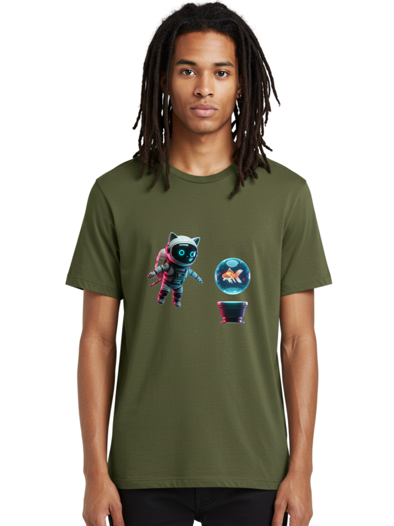 Cat-Astronaut-1 Men'S Graphic Tee, 100% Cotton, Comfortable Casual Summer Wear, Machine Washable, Vintage Camera, Old Camera, Antique Camera, Black Camera, Classic Photography, Photography Equipment, Nostalgic Device, Film Camera, Camera Art Bak189 24
