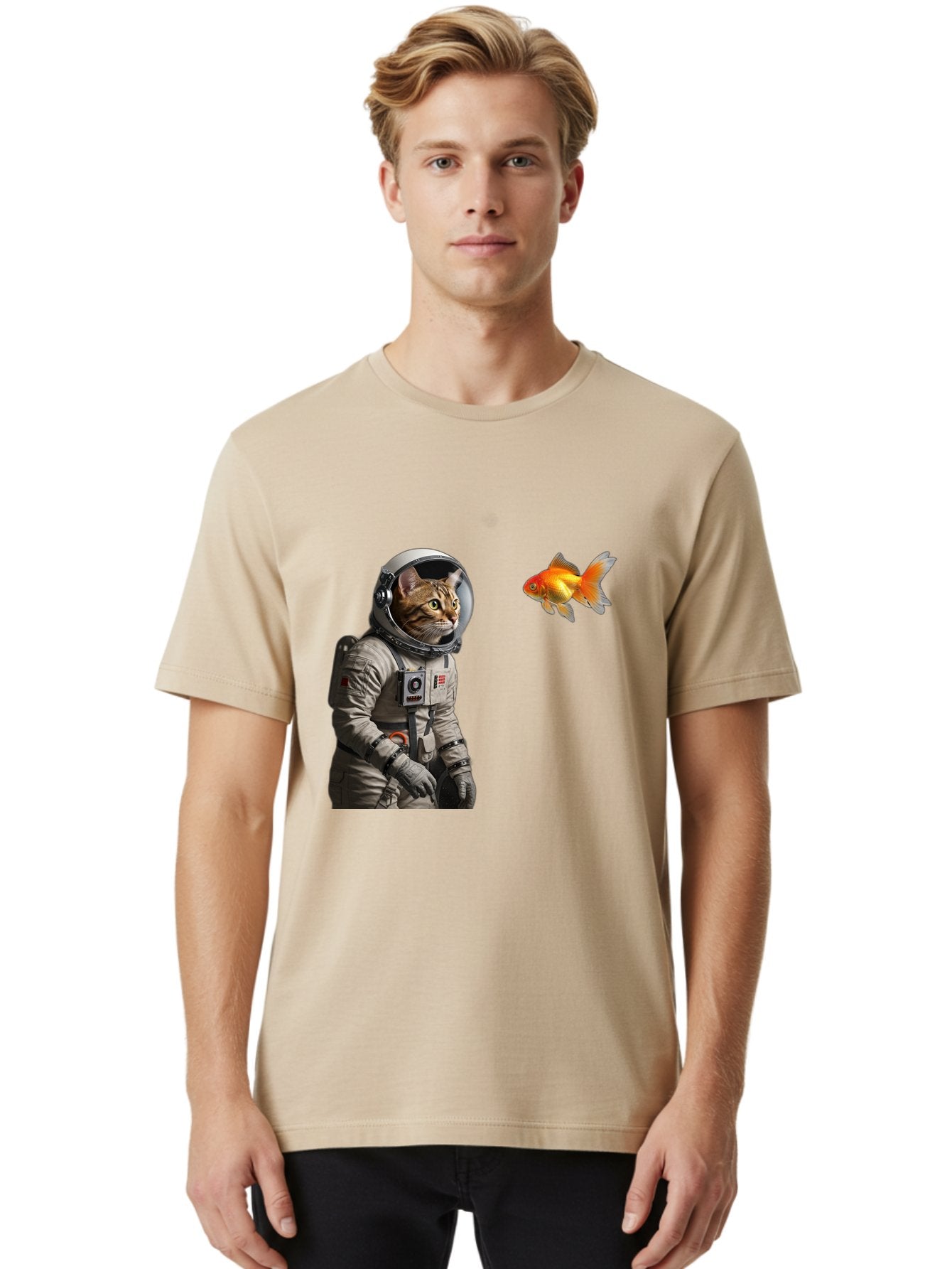 Cat-Astronaut-2 Men'S Graphic Tee, 100% Cotton, Comfortable Casual Summer Wear, Machine Washable, Vintage Camera, Old Camera, Antique Camera, Black Camera, Classic Photography, Photography Equipment, Nostalgic Device, Film Camera, Camera Art Bak190 17