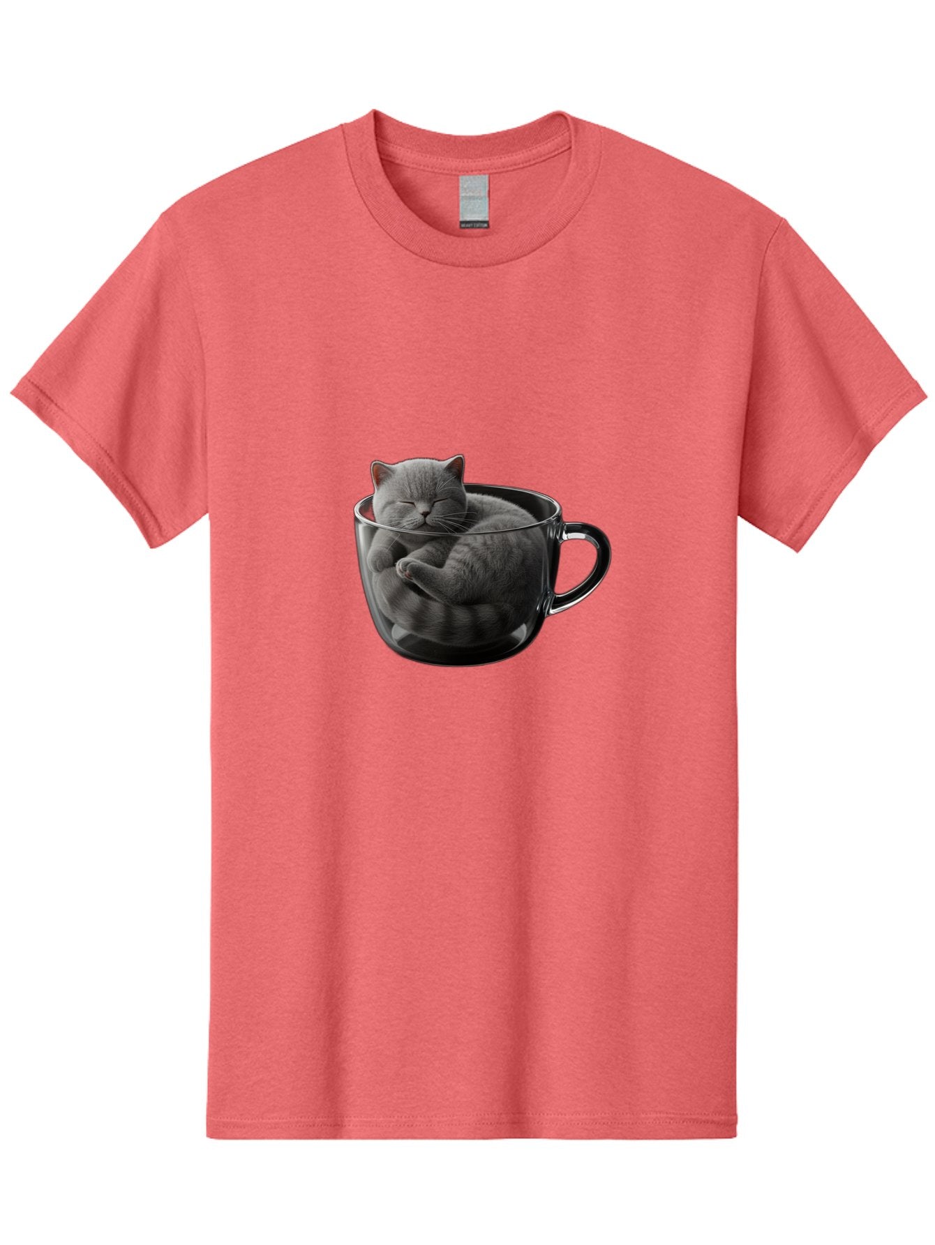 Cat-In-Coffee-Cup-1 Men'S Graphic Tee, 100% Cotton, Comfortable Casual Summer Wear, Machine Washable, Vintage Camera, Old Camera, Antique Camera, Black Camera, Classic Photography, Photography Equipment, Nostalgic Device, Film Camera, Bak193 3