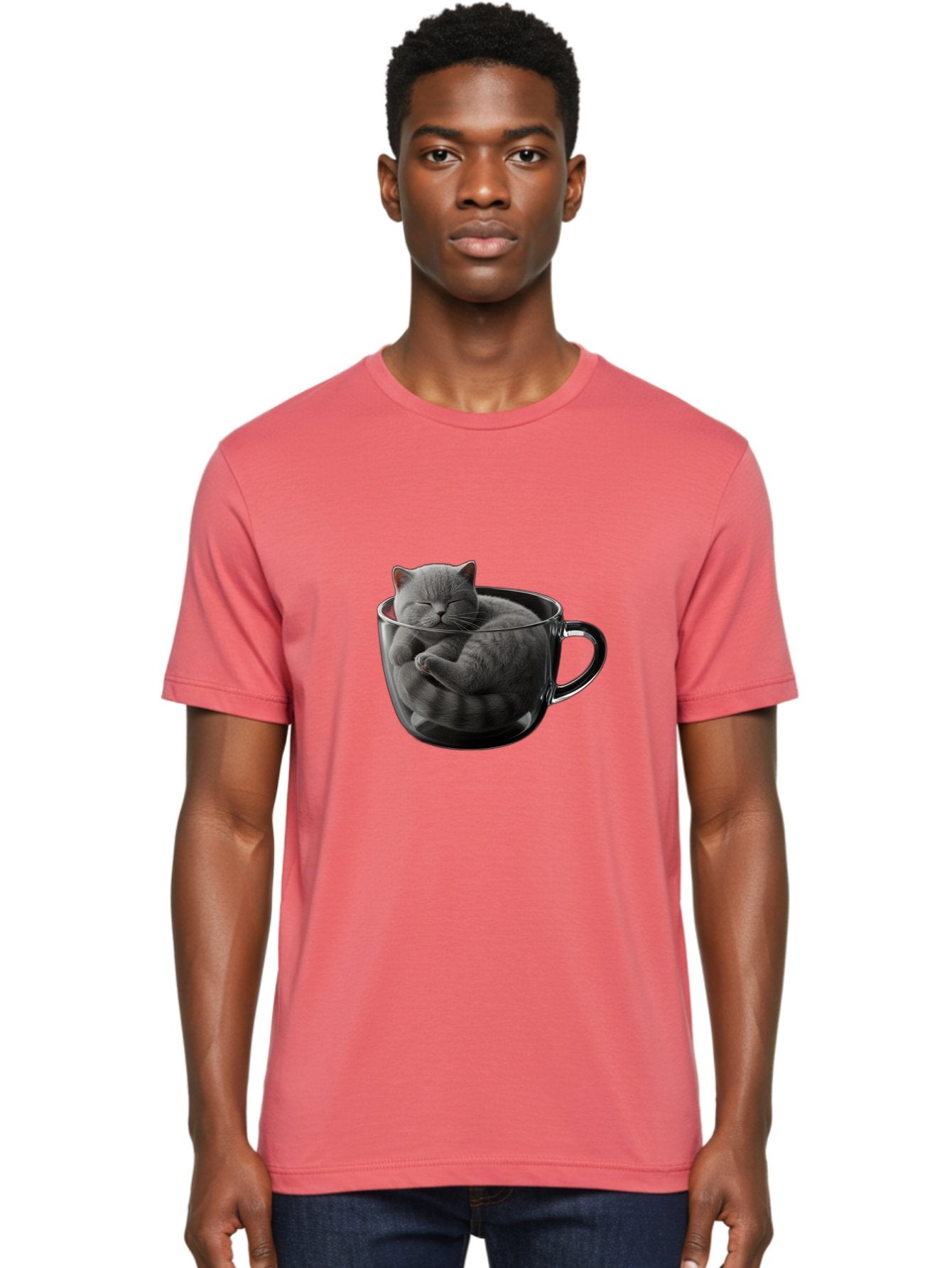 Cat-In-Coffee-Cup-1 Men'S Graphic Tee, 100% Cotton, Comfortable Casual Summer Wear, Machine Washable, Vintage Camera, Old Camera, Antique Camera, Black Camera, Classic Photography, Photography Equipment, Nostalgic Device, Film Camera, Bak193 22