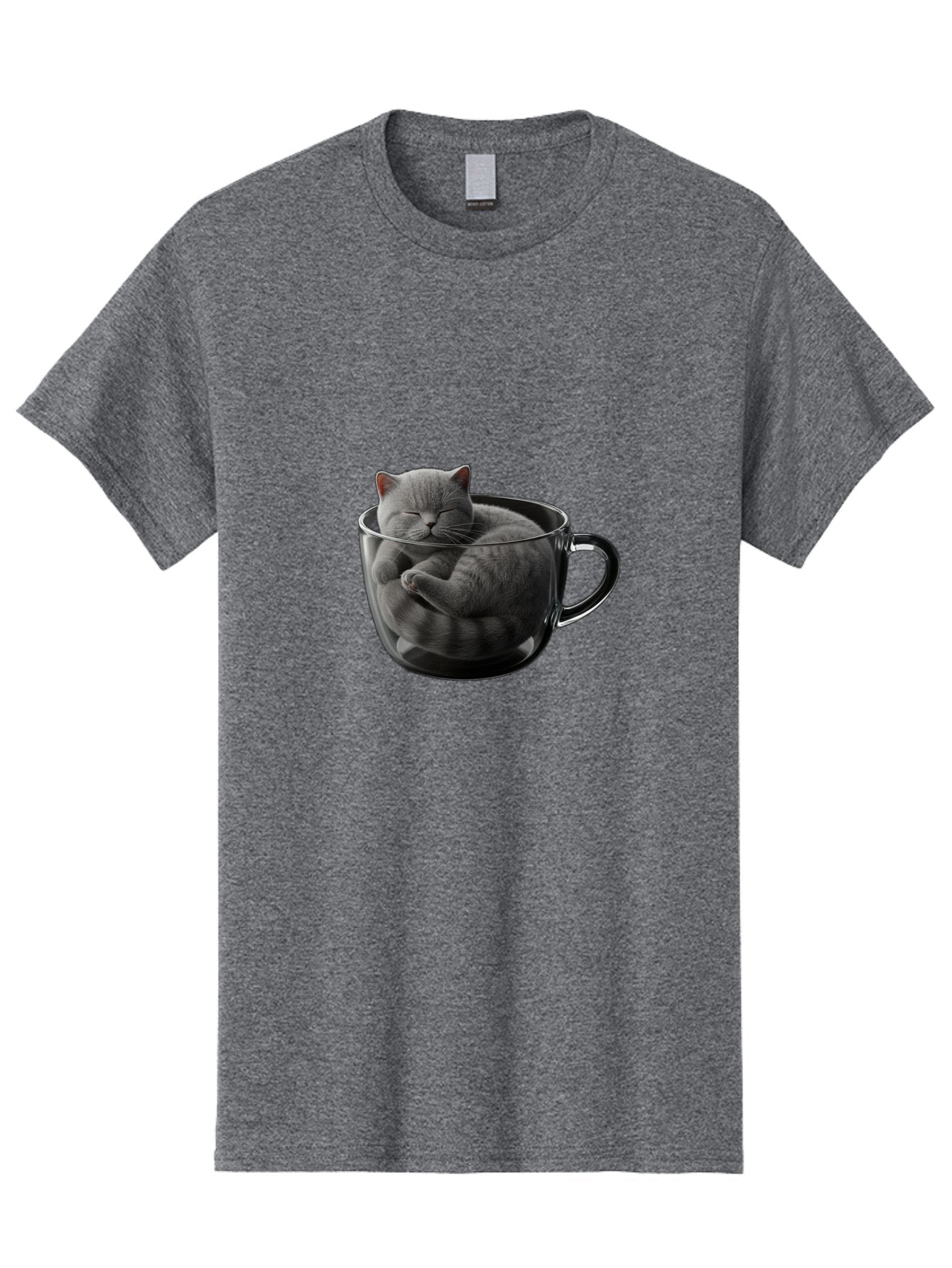 Cat-In-Coffee-Cup-1 Men'S Graphic Tee, 100% Cotton, Comfortable Casual Summer Wear, Machine Washable, Vintage Camera, Old Camera, Antique Camera, Black Camera, Classic Photography, Photography Equipment, Nostalgic Device, Film Camera, Bak193 7