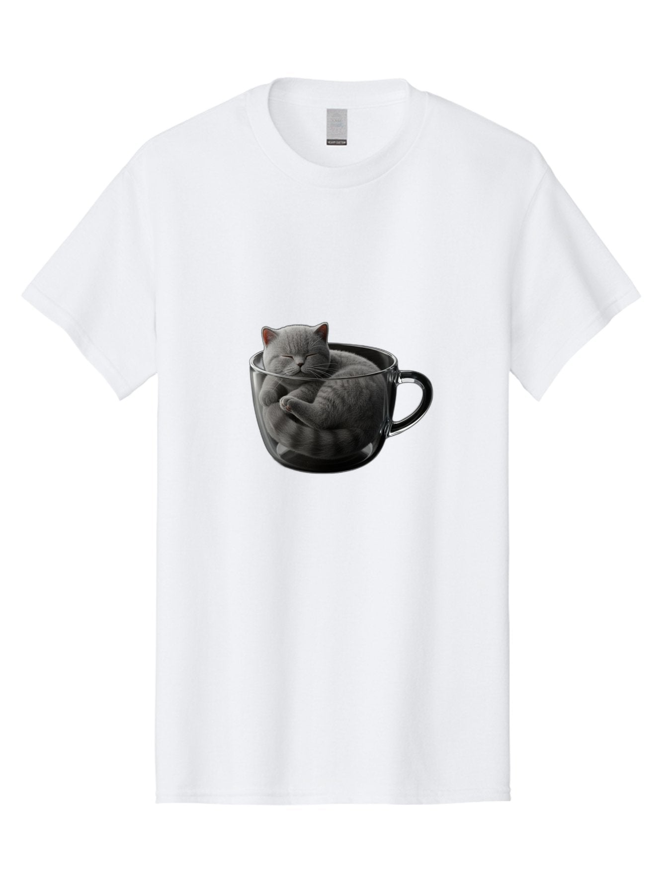 Cat-In-Coffee-Cup-1 Men'S Graphic Tee, 100% Cotton, Comfortable Casual Summer Wear, Machine Washable, Vintage Camera, Old Camera, Antique Camera, Black Camera, Classic Photography, Photography Equipment, Nostalgic Device, Film Camera, Bak193