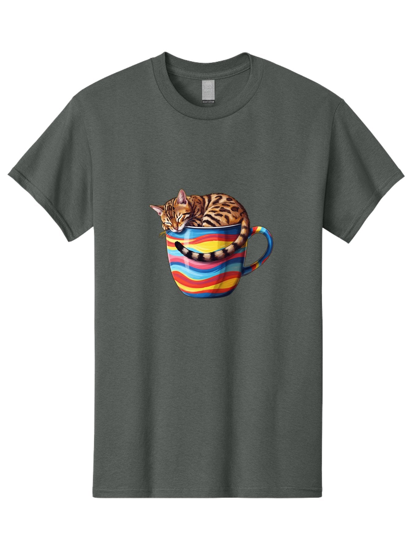 Cat-In-Coffee-Cup-2 Men'S Graphic Tee, 100% Cotton, Comfortable Casual Summer Wear, Machine Washable, Vintage Camera, Old Camera, Antique Camera, Black Camera, Classic Photography, Photography Equipment, Nostalgic Device, Film Camera, Bak194 10