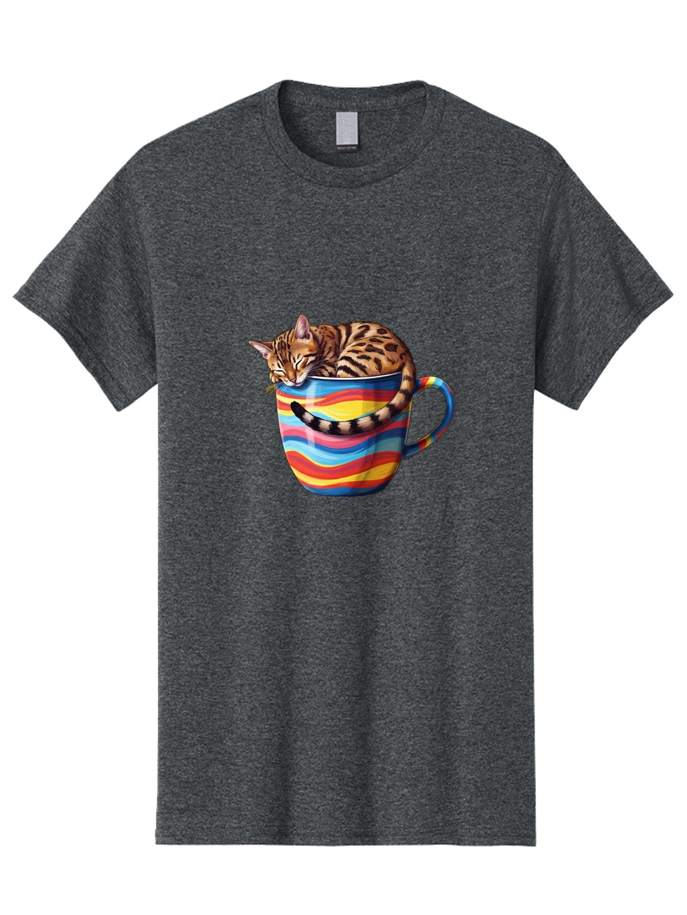 Cat-In-Coffee-Cup-2 Men'S Graphic Tee, 100% Cotton, Comfortable Casual Summer Wear, Machine Washable, Vintage Camera, Old Camera, Antique Camera, Black Camera, Classic Photography, Photography Equipment, Nostalgic Device, Film Camera, Bak194 6