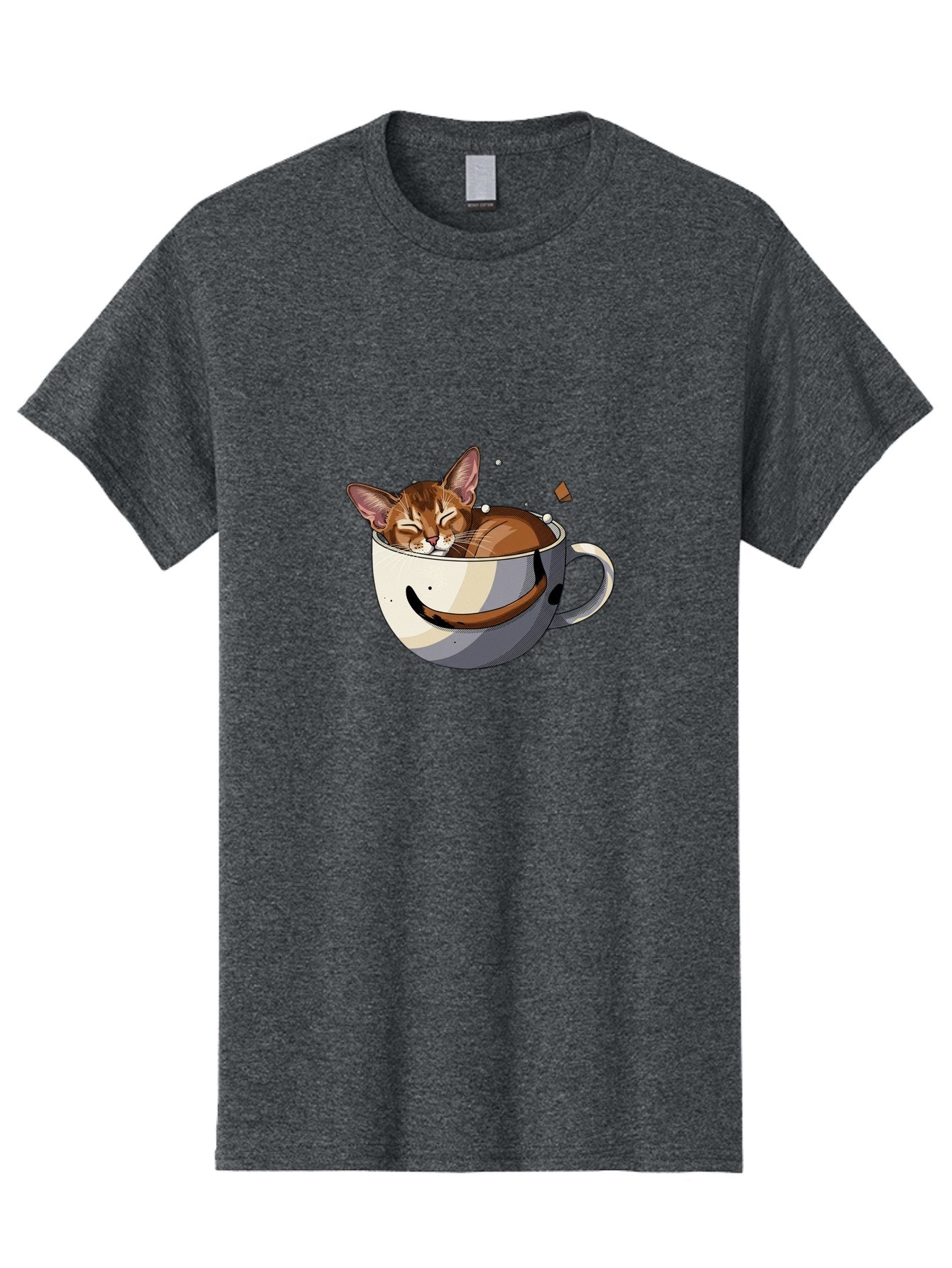 Cat-In-Coffee-Cup-3 Men'S Graphic Tee, 100% Cotton, Comfortable Casual Summer Wear, Machine Washable, Vintage Camera, Old Camera, Antique Camera, Black Camera, Classic Photography, Photography Equipment, Nostalgic Device, Film Camera, Bak195 4