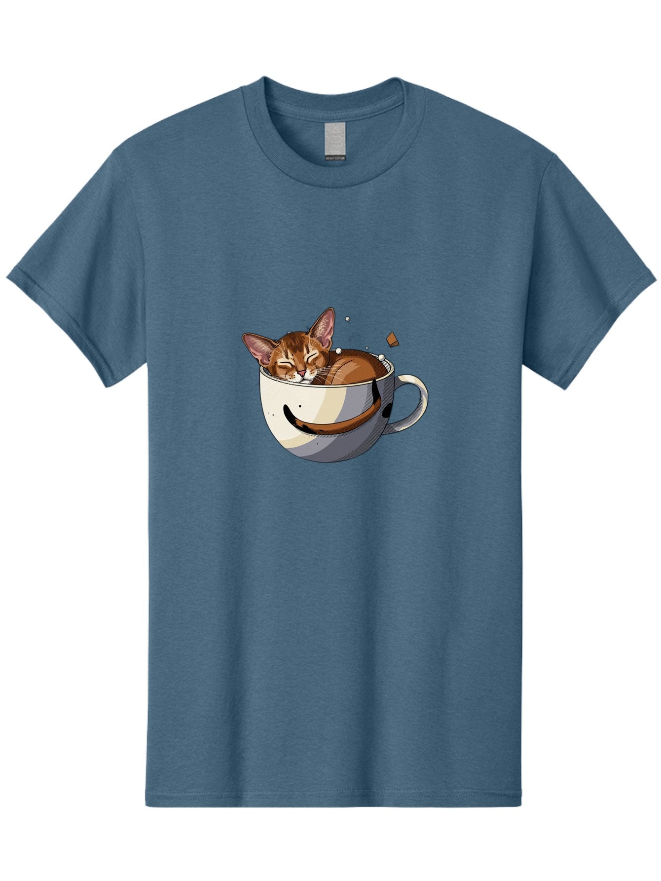 Cat-In-Coffee-Cup-3 Men'S Graphic Tee, 100% Cotton, Comfortable Casual Summer Wear, Machine Washable, Vintage Camera, Old Camera, Antique Camera, Black Camera, Classic Photography, Photography Equipment, Nostalgic Device, Film Camera, Bak195 11