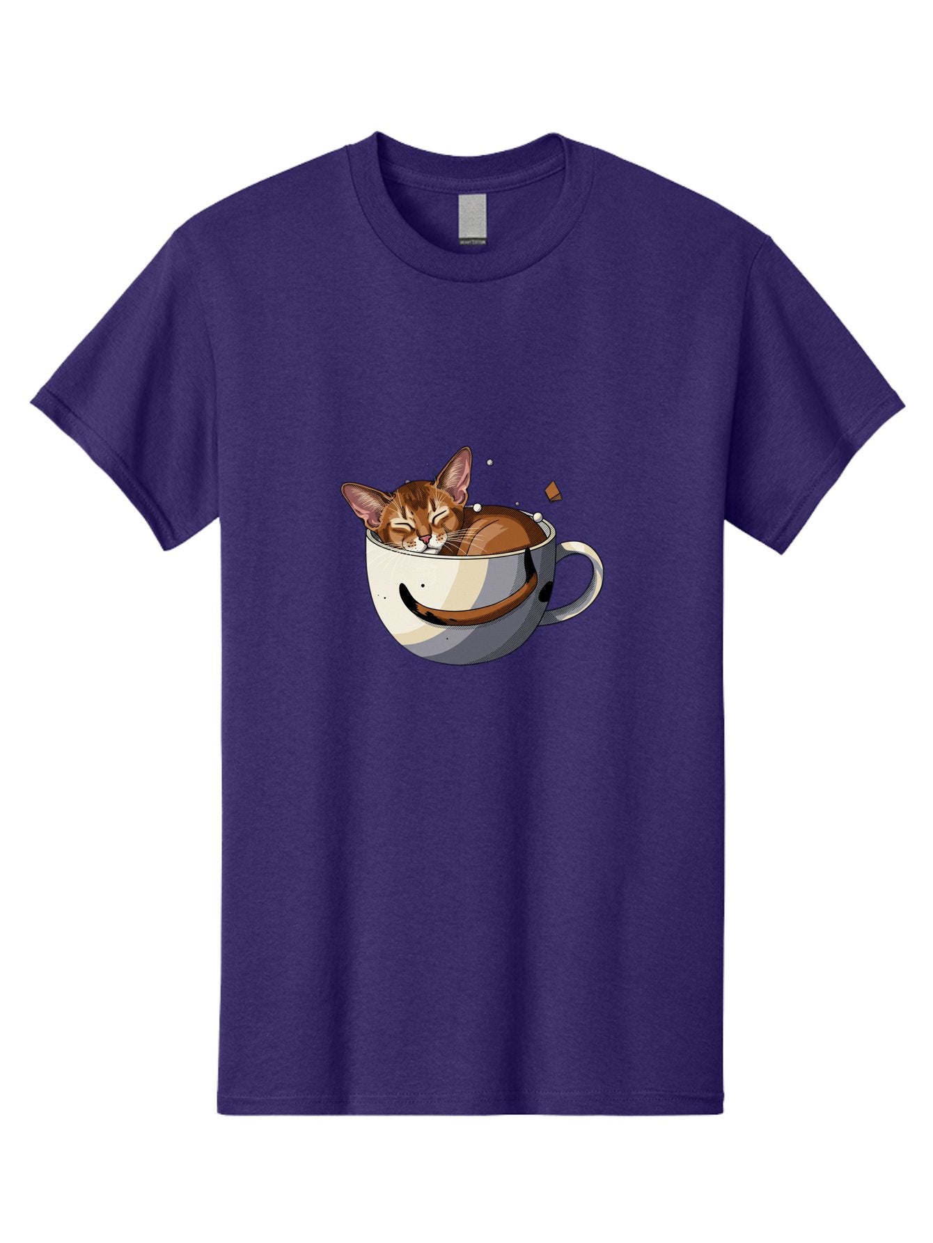 Cat-In-Coffee-Cup-3 Men'S Graphic Tee, 100% Cotton, Comfortable Casual Summer Wear, Machine Washable, Vintage Camera, Old Camera, Antique Camera, Black Camera, Classic Photography, Photography Equipment, Nostalgic Device, Film Camera, Bak195 13