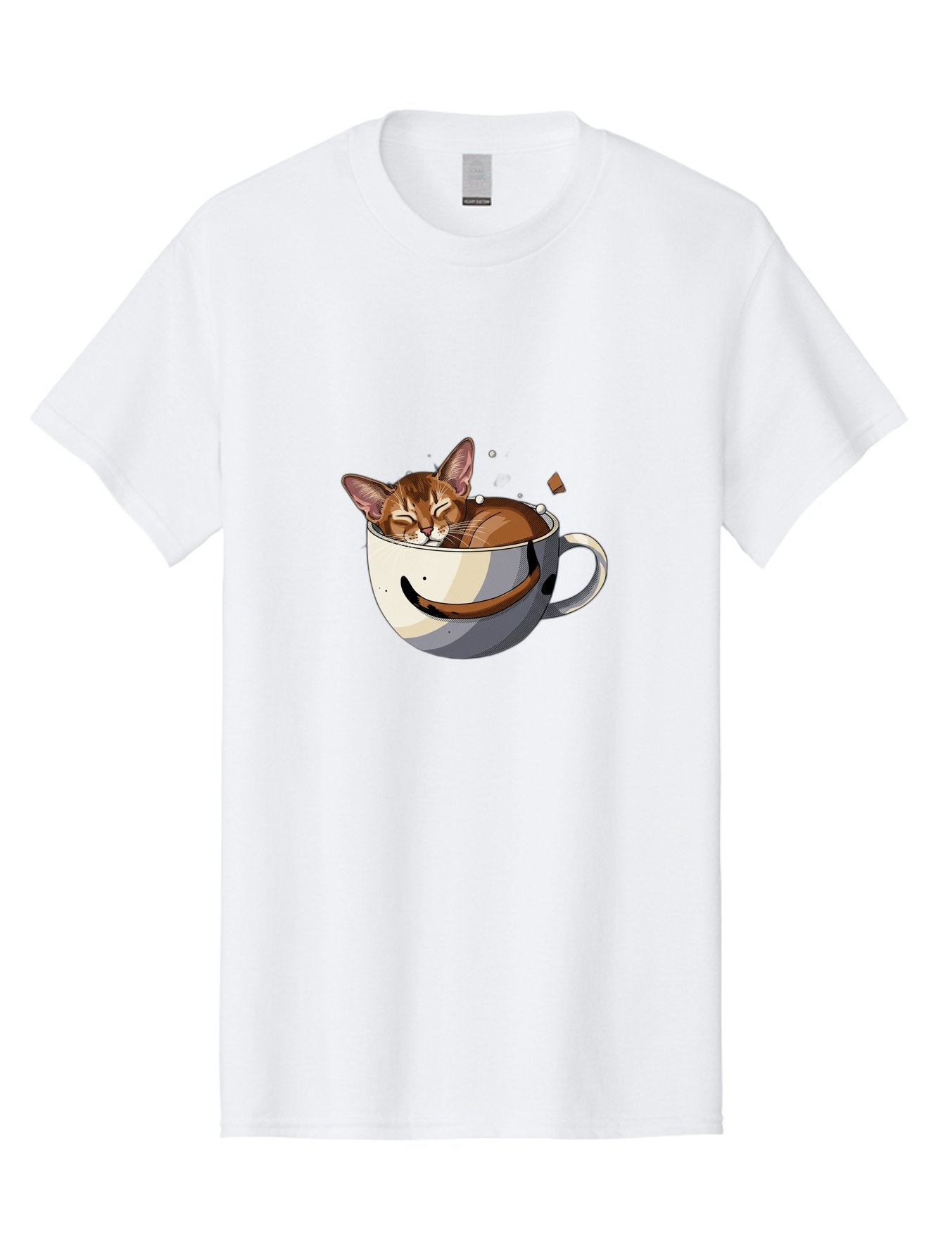 Cat-In-Coffee-Cup-3 Men'S Graphic Tee, 100% Cotton, Comfortable Casual Summer Wear, Machine Washable, Vintage Camera, Old Camera, Antique Camera, Black Camera, Classic Photography, Photography Equipment, Nostalgic Device, Film Camera, Bak195 14
