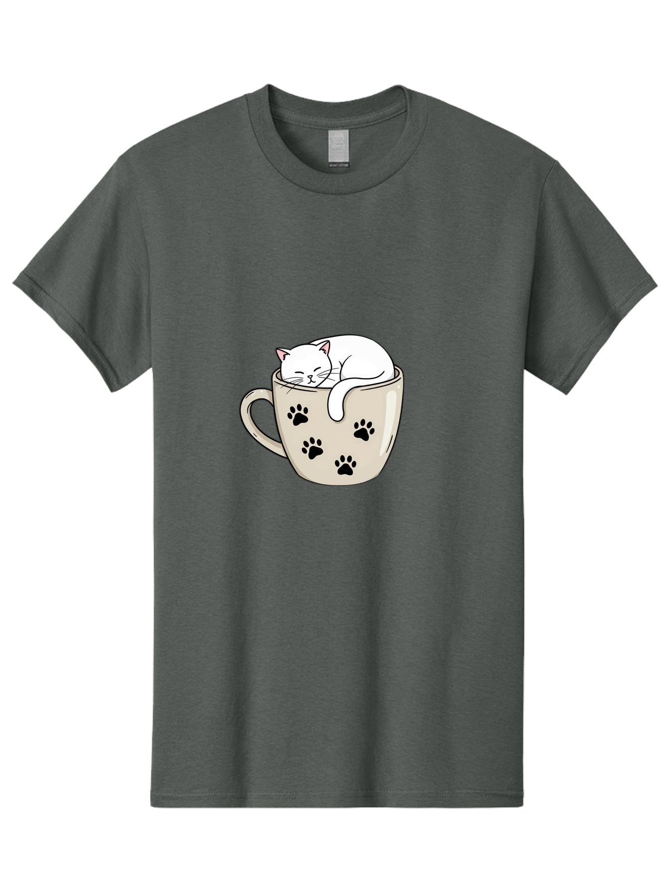 Cat-In-Coffee-Cup Men'S Graphic Tee, 100% Cotton, Comfortable Casual Summer Wear, Machine Washable, Vintage Camera, Old Camera, Antique Camera, Black Camera, Classic Photography, Photography Equipment, Nostalgic Device, Film Camera, Camera Art Bak196 6