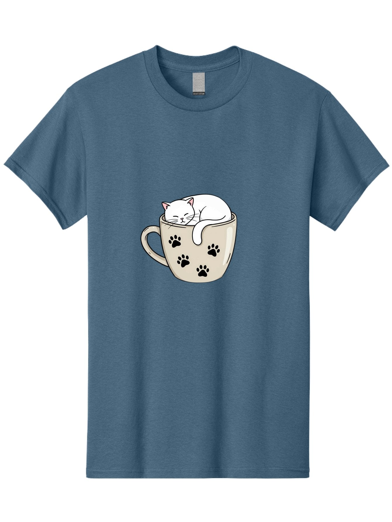 Cat-In-Coffee-Cup Men'S Graphic Tee, 100% Cotton, Comfortable Casual Summer Wear, Machine Washable, Vintage Camera, Old Camera, Antique Camera, Black Camera, Classic Photography, Photography Equipment, Nostalgic Device, Film Camera, Camera Art Bak196 4