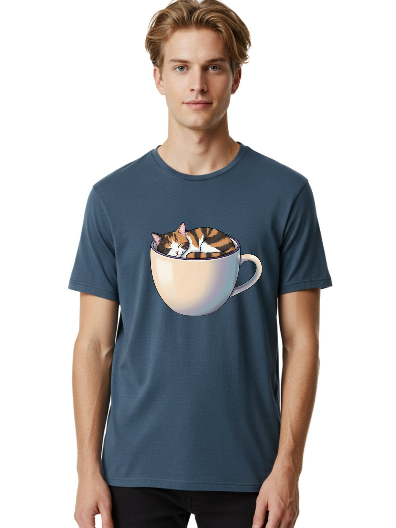 Cat-In-Cup Men'S Graphic Tee, 100% Cotton, Comfortable Casual Summer Wear, Machine Washable, Vintage Camera, Old Camera, Antique Camera, Black Camera, Classic Photography, Photography Equipment, Nostalgic Device, Film Camera, Camera Art Bak197 24