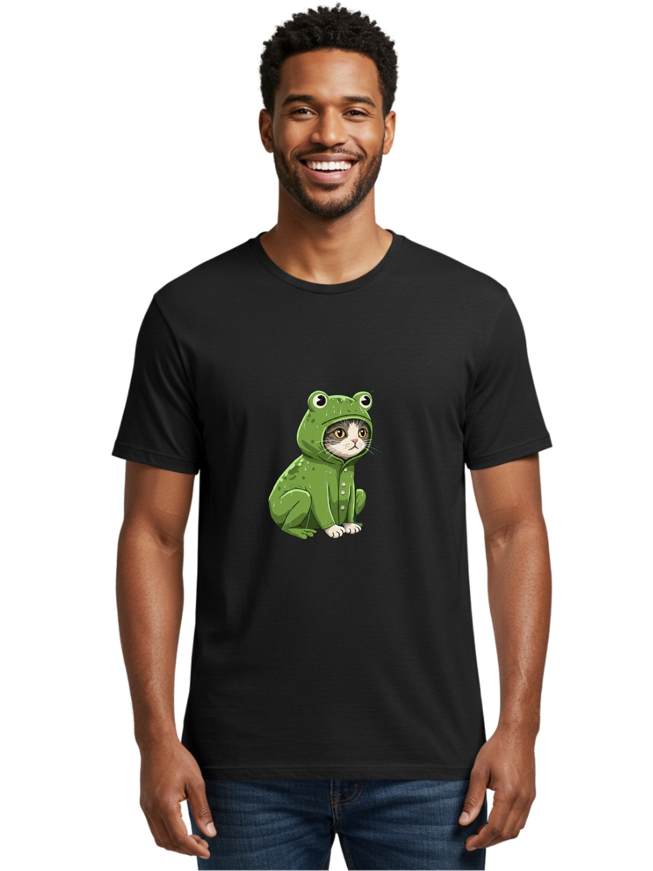 Cat-In-Frog-Costume-3 Men'S Graphic Tee, 100% Cotton, Comfortable Casual Summer Wear, Machine Washable, Vintage Camera, Old Camera, Antique Camera, Black Camera, Classic Photography, Photography Equipment, Nostalgic Device, Film Camera, Bak200 17
