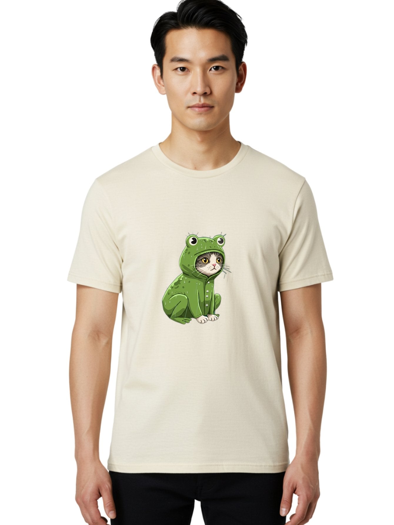 Cat-In-Frog-Costume-3 Men'S Graphic Tee, 100% Cotton, Comfortable Casual Summer Wear, Machine Washable, Vintage Camera, Old Camera, Antique Camera, Black Camera, Classic Photography, Photography Equipment, Nostalgic Device, Film Camera, Bak200 18