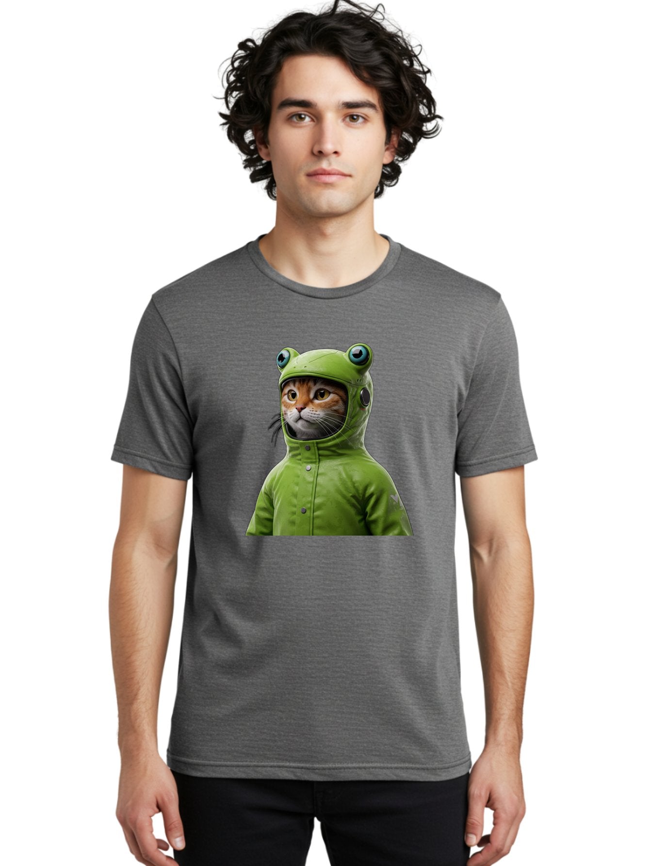 Cat-In-Frog-Costume-5 Men'S Graphic Tee, 100% Cotton, Comfortable Casual Summer Wear, Machine Washable, Vintage Camera, Old Camera, Antique Camera, Black Camera, Classic Photography, Photography Equipment, Nostalgic Device, Film Camera, Bak202 17