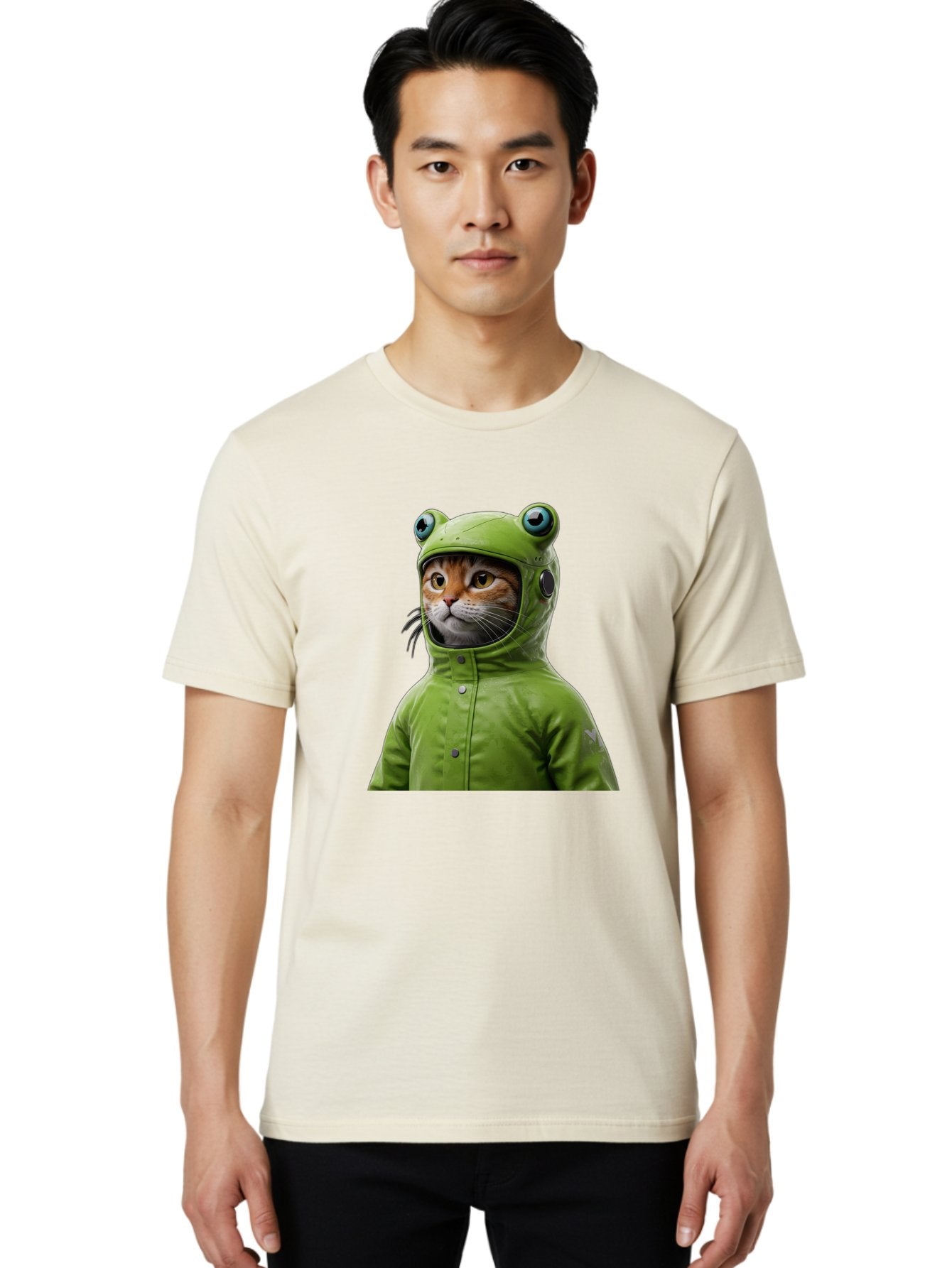 Cat-In-Frog-Costume-5 Men'S Graphic Tee, 100% Cotton, Comfortable Casual Summer Wear, Machine Washable, Vintage Camera, Old Camera, Antique Camera, Black Camera, Classic Photography, Photography Equipment, Nostalgic Device, Film Camera, Bak202 30